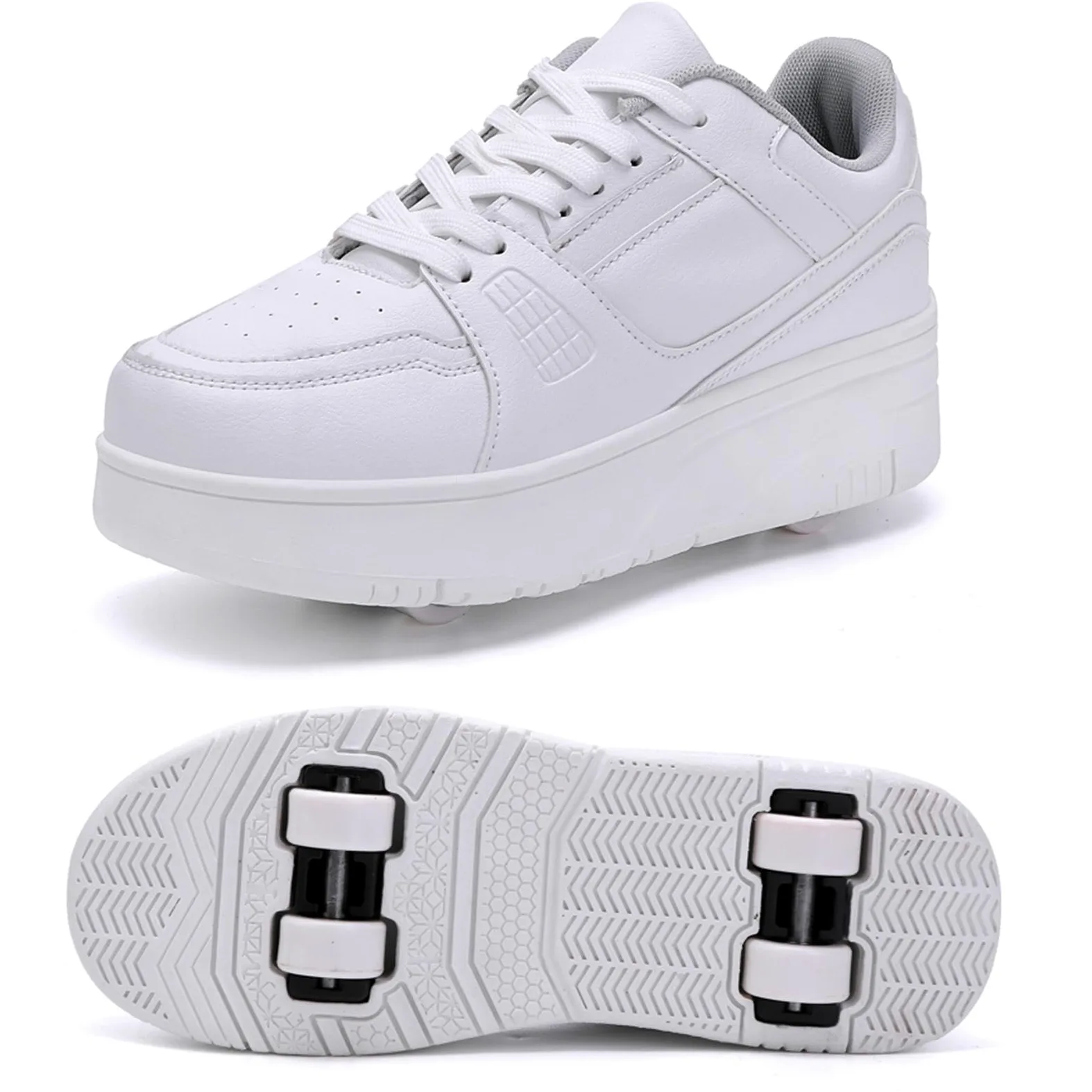 Zapatos con ruedas para niños 4 ruedas patines skate zapatillas deportivas niños niñas 2 en 1 patines multifuncionales zapatillas de correr al aire libre