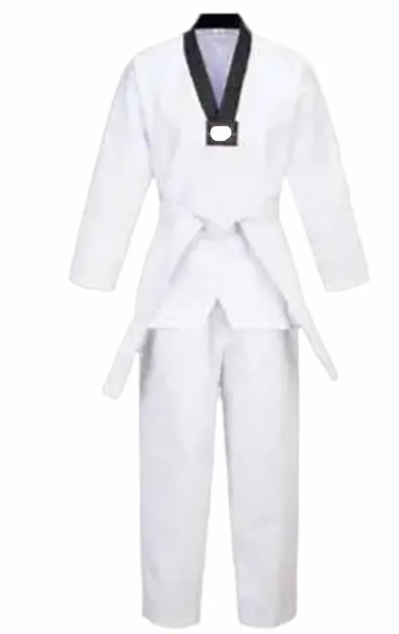 Trajes de Judo Dobok Uniforme Blanco Taekwondo Karate Gi Manga Larga Unisex Adultos
