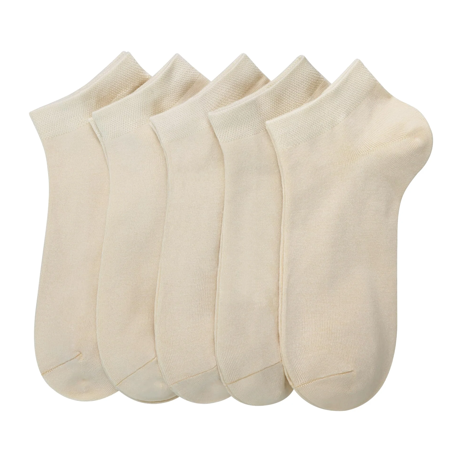 Calcetines tobilleros de bambú para mujer, calcetines delgados, resistentes al olor, 5 pares