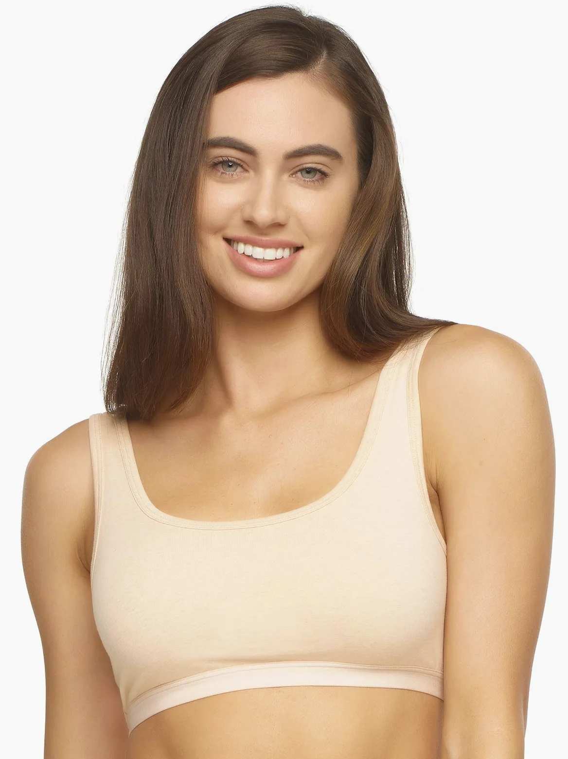 Felina Bralette elástico de algodón orgánico, paquete de 2