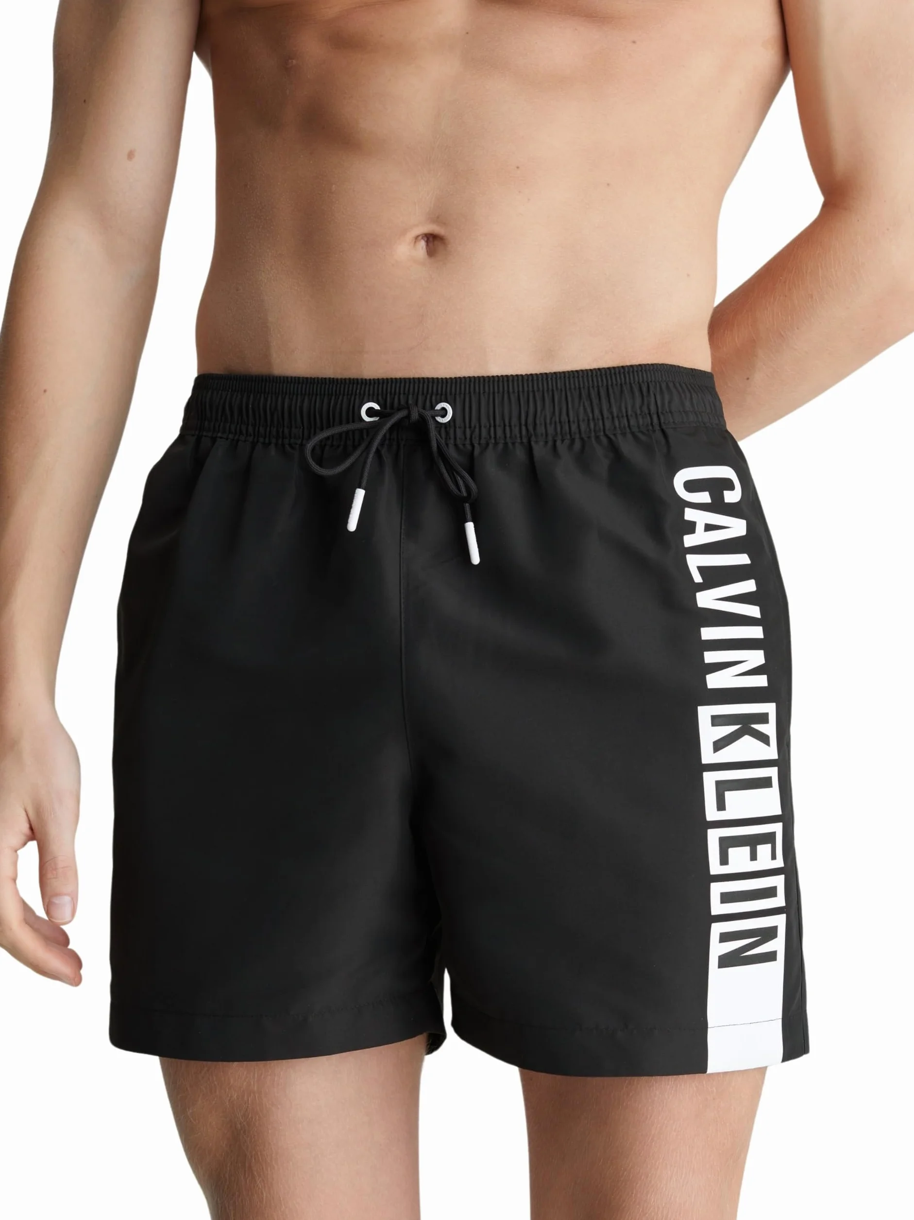 Calvin Klein Boxer de Playa para Hombre CK Bañador de Piscina con Logo Estampado elástico y cordón en la Cintura artículo KM0KM00991