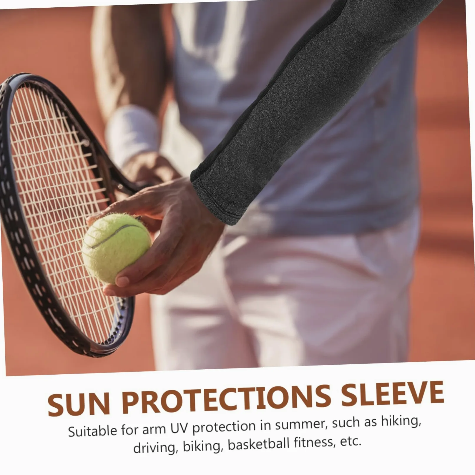ibasenice Manga De Protección Solar Elástico Para Manga De Brazo Ultravioleta Manga Protectora Cubrir Hombres Mangas De Brazo Brazos Ciclismo Solar Apoyo Nylon Negro