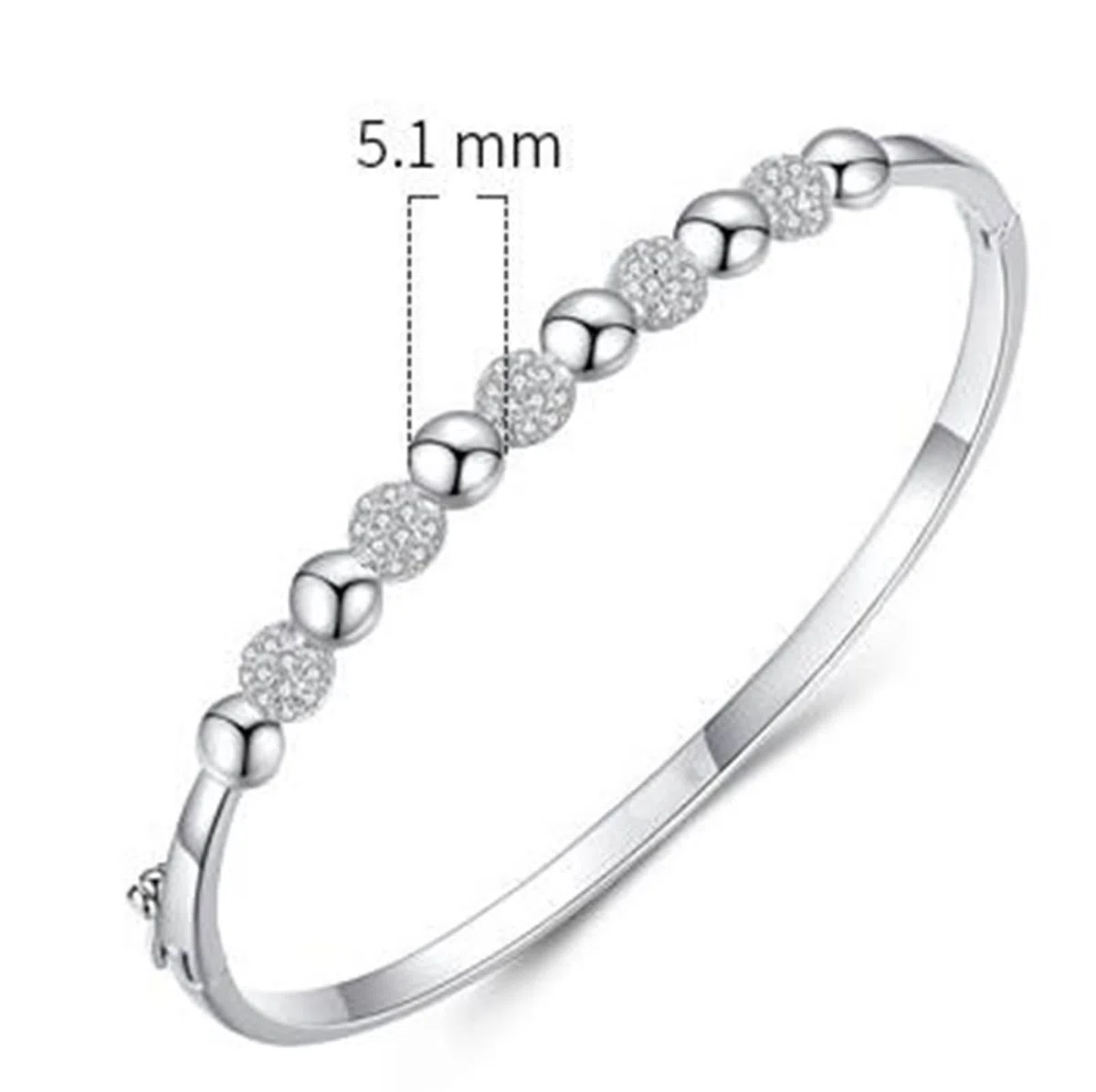 Pulsera para mujer, pulsera vintage con cuentas de moissanita, oro blanco, regalos únicos para amigas y mujeres