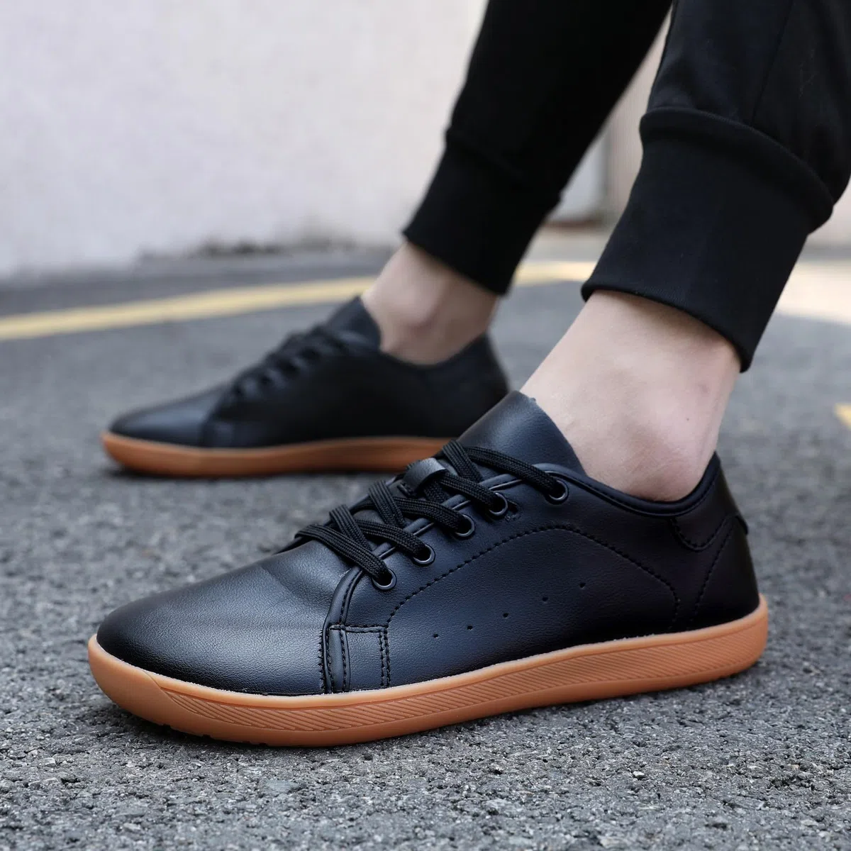 Generisch Zapatos para hombre, zapatillas antideslizantes para correr, ligeras, transpirables, antideslizantes, de piel lisa, zapatos descalzos, para exteriores, senderismo, zapatos deportivos cómodos