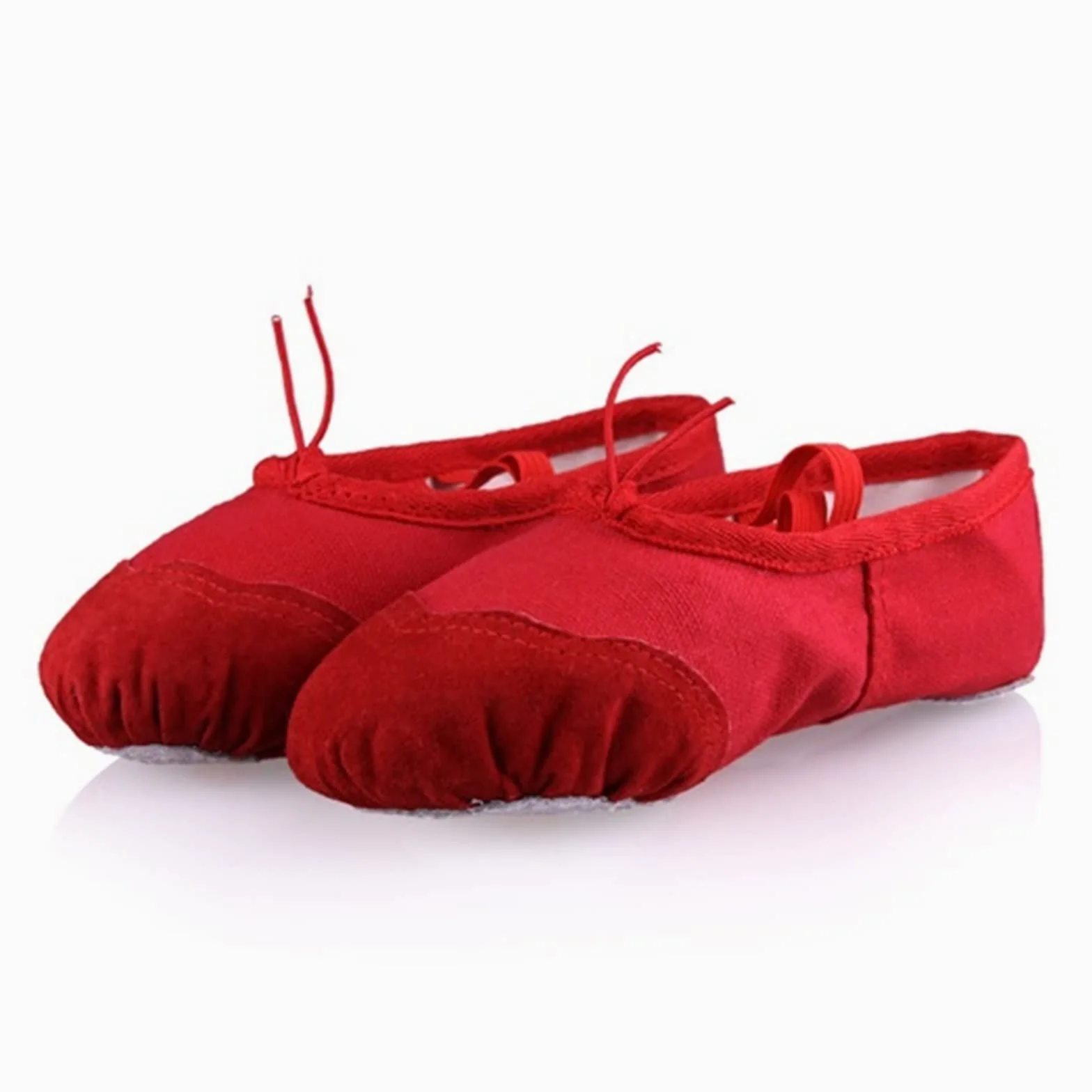 Zapatillas de Ballet Zapatillas de Ballet para niñas Zapatillas de práctica de Gimnasia Zapatillas de Baile de Ballet para niñas Zapatillas para niños pequeños (Color : Black-1, Shoe Size : 36) (Red