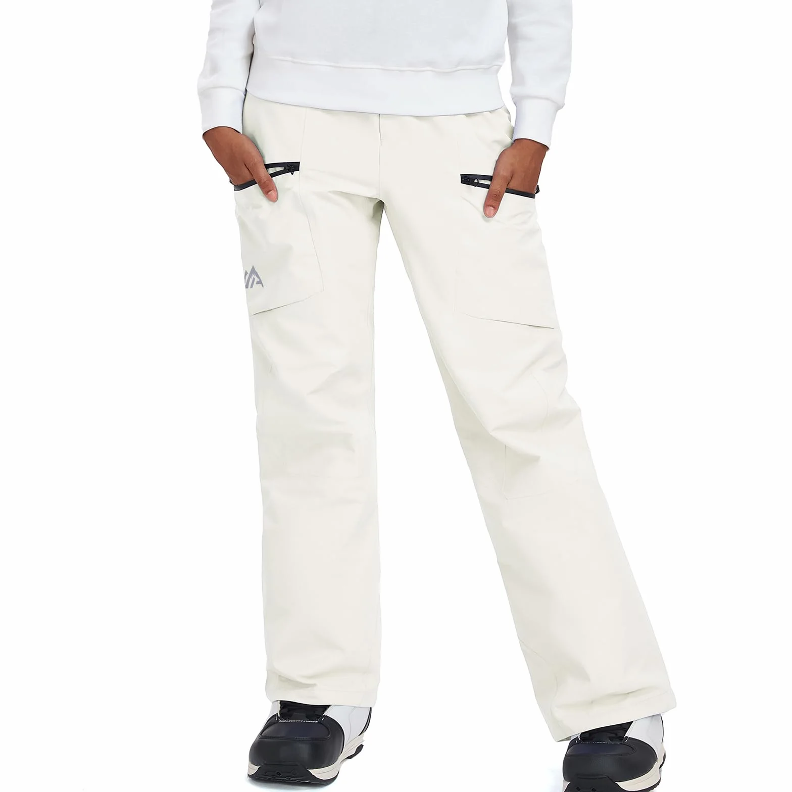 Pantalones de esquí para mujer impermeables resistentes al viento transpirables cálidos
