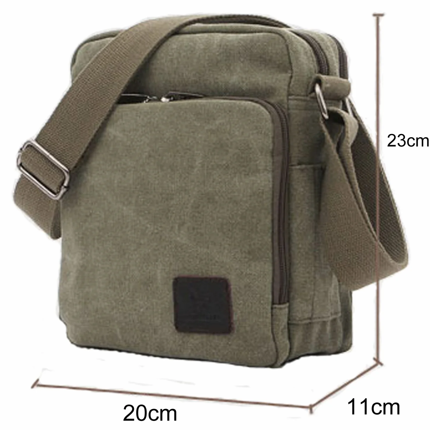 Bolso Bandolera Hombre Pequeño de Tela Vintage Messenger Bag para Colegio Universidad Libro Bolsa de Lona Originales de Viaje Sport