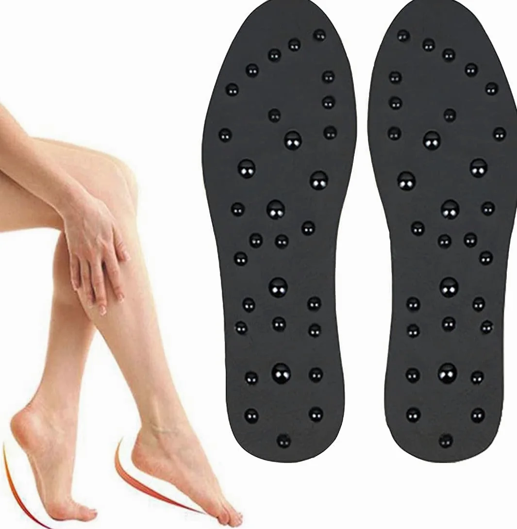 Plantillas magnéticas para zapatos, plantillas de masaje de acupresión, plantillas magnéticas con alivio del dolor, fascitis plantar, fatiga reducida, para hombres y mujeres