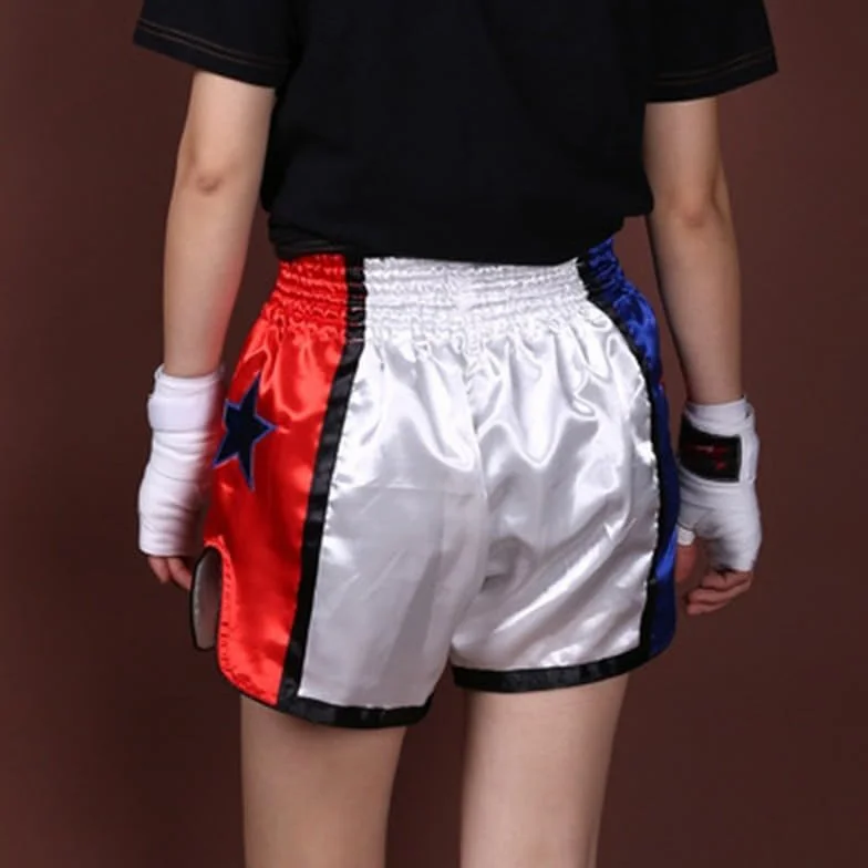 Pantalones Cortos de Muay Thai, Unisex, Artes Marciales, Kickboxing, Lucha, Para Entusiastas del MMA (3XL, Blanco)