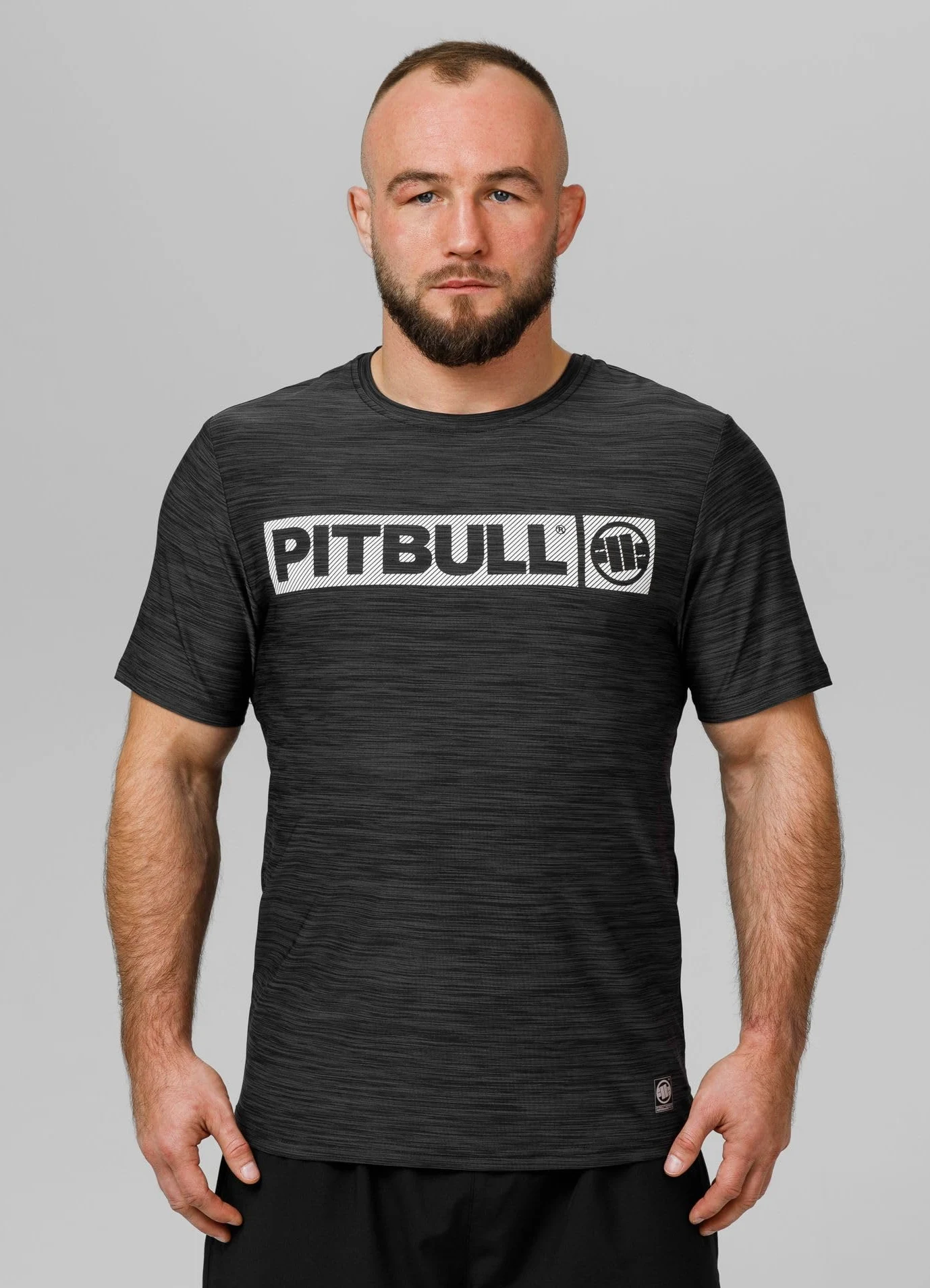 PITBULL Camiseta deportiva para hombre Hilltop Performance Pro+ 190 g/m², transpirable, de secado rápido, elástica, para fitness y entrenamiento, camiseta deportiva