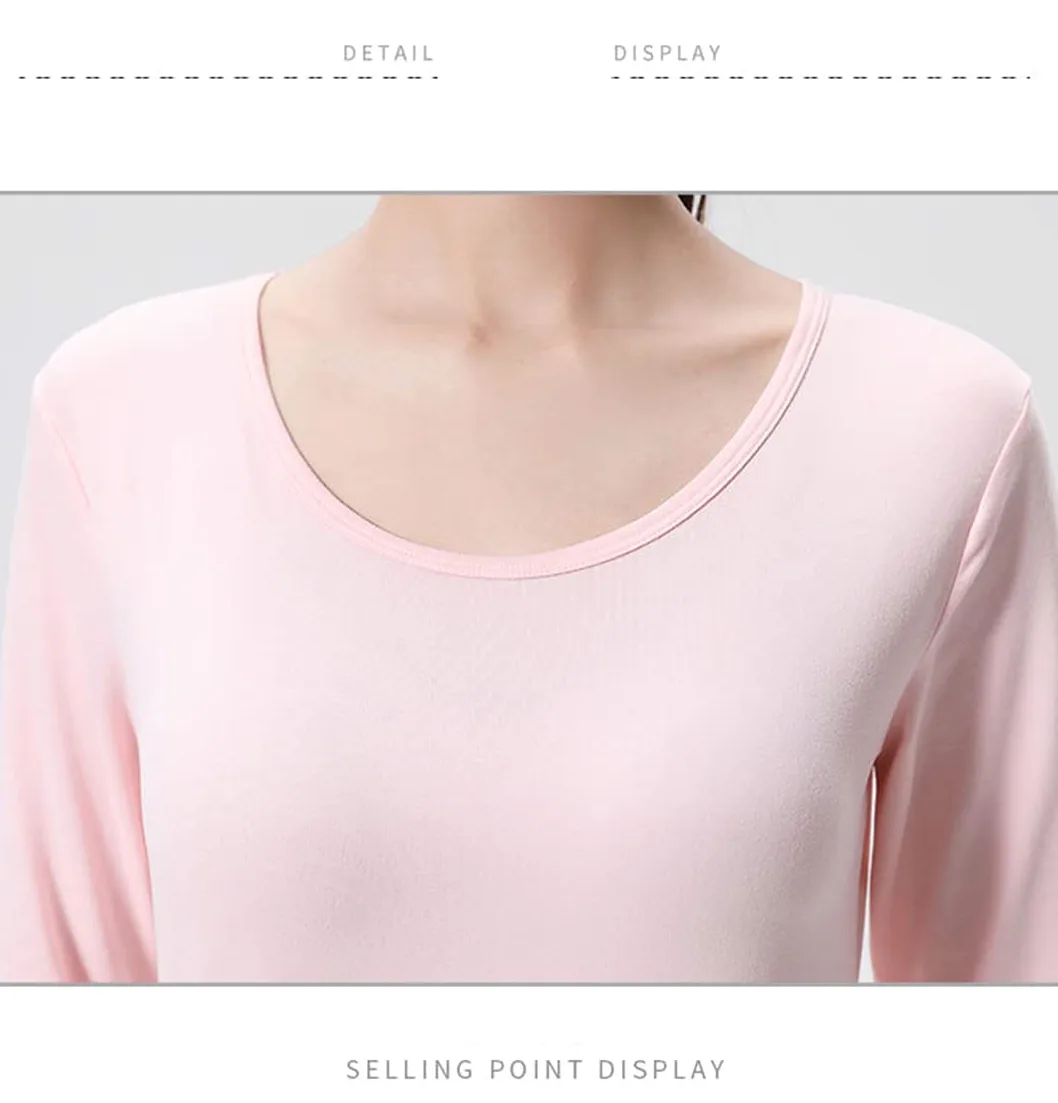 Disimlarl Conjunto de ropa interior térmica para hombre y mujer, rosa, XXL