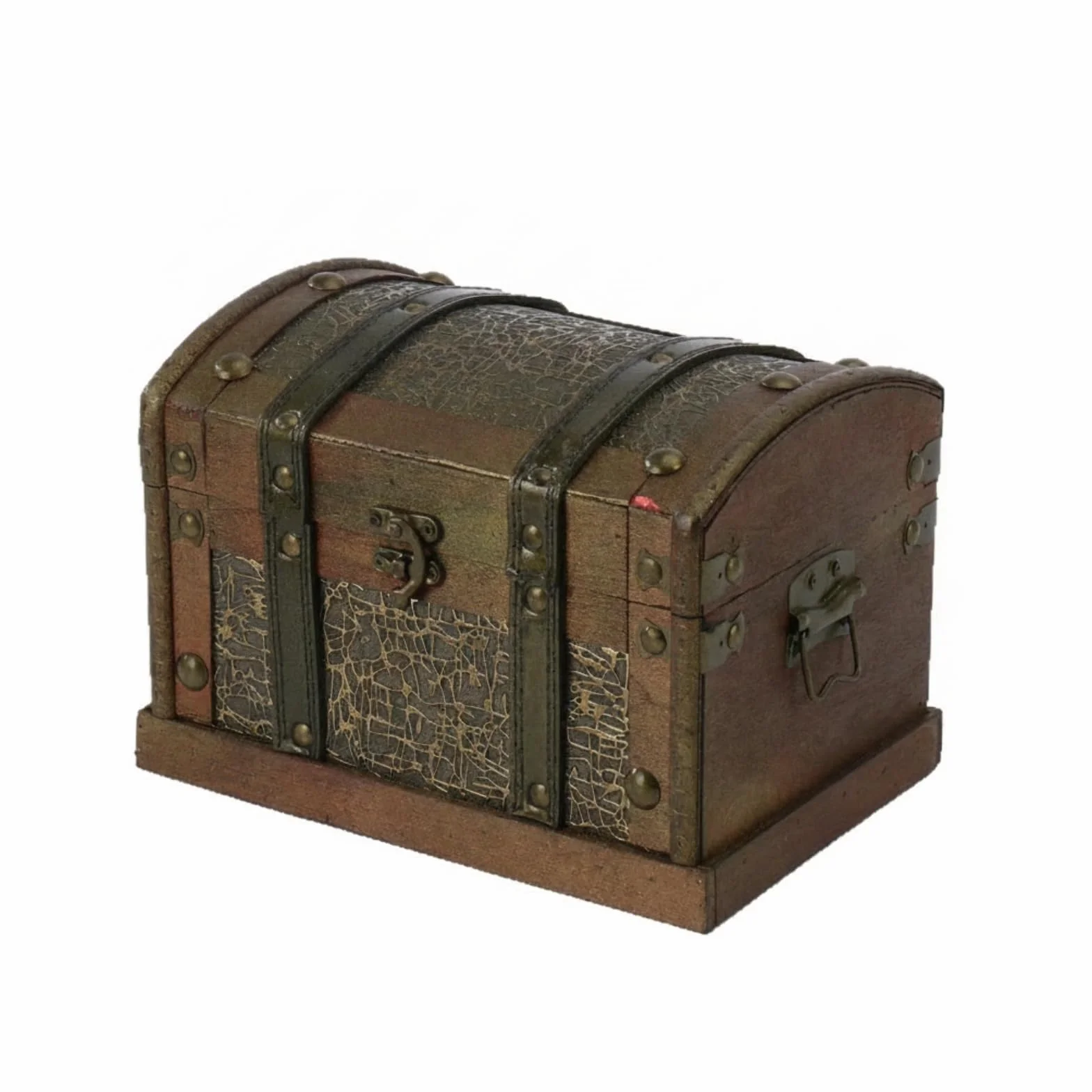 Organizador de Joyería Vintage Caja Joyero Baúl de Madera Decorativo para Joyas y Recuerdos con Cierre Seguro Adecuado para Dormitorio Hogar Sala