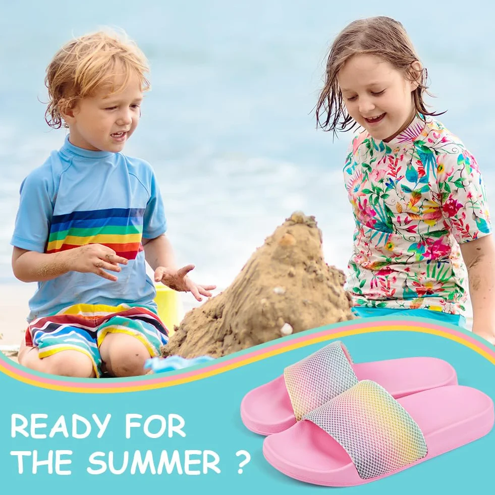 AOOWU Chanclas Niña, Zapatos de Ducha Niña, Playa Piscina Verano Zapatos, Baño Sandalias para Piscina, Ligero Antideslizante Sandalias para Playa y Baño, Sandalias Ni Niña para Tamaño 30-31