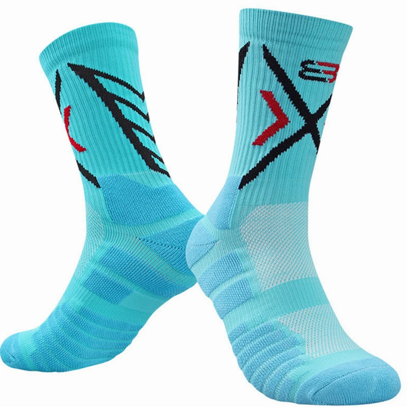 Calcetines de Baloncesto for Hombre Calcetines de Ciclismo de Tubo Medio Grueso Toalla de Fondo en el Exterior Running Calcetines Deportivos (3 Pares) Calcetines de Ciclismo