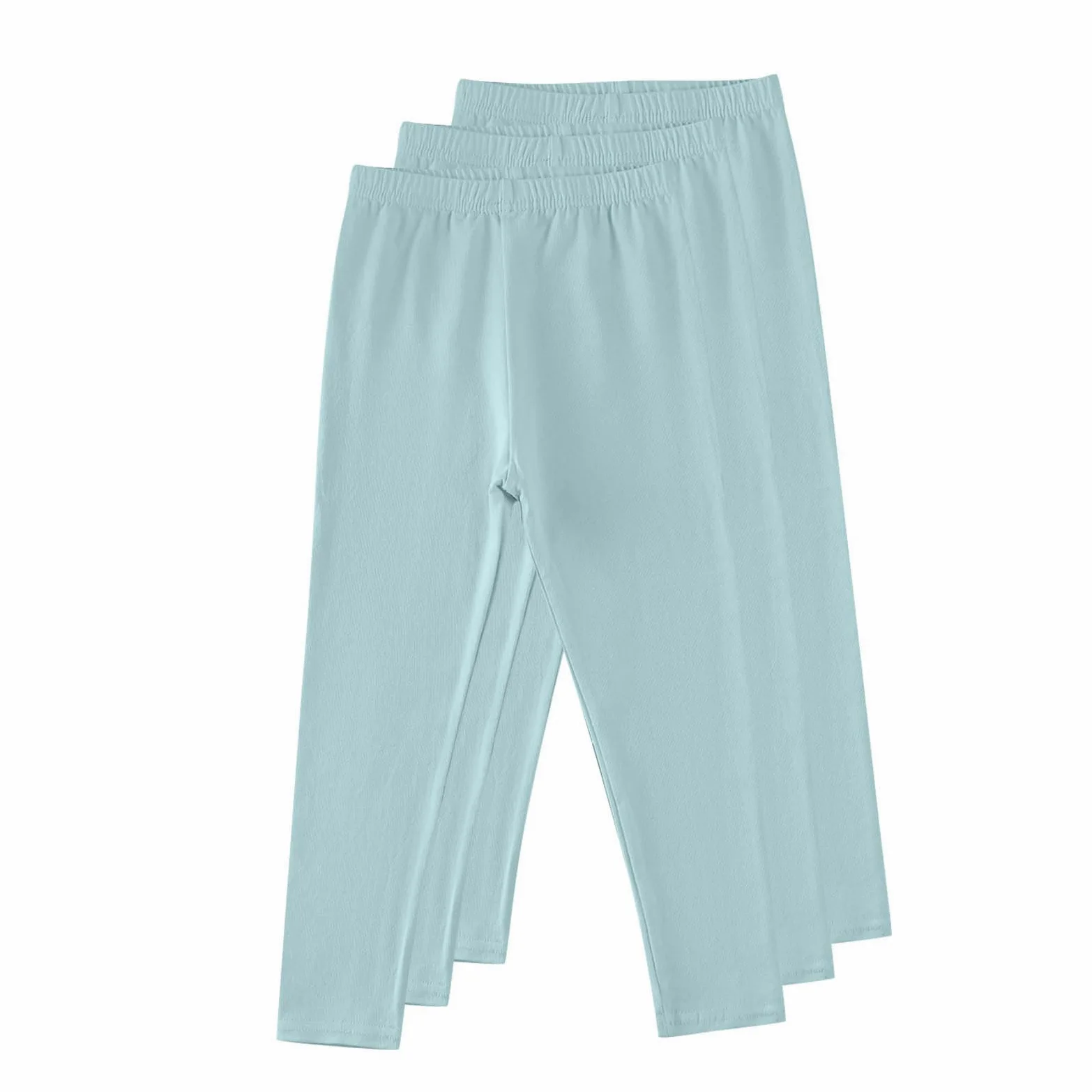HAOLEI Leggings Niña Algodón Elásticos Pantalones 3-Pack Cintura Alta Elástica Leggins Deportivos Suaves Elásticos Mallas Deporte Ligero Cómodo Pantalones de Fitness Básicos para Niños 3-13 Años