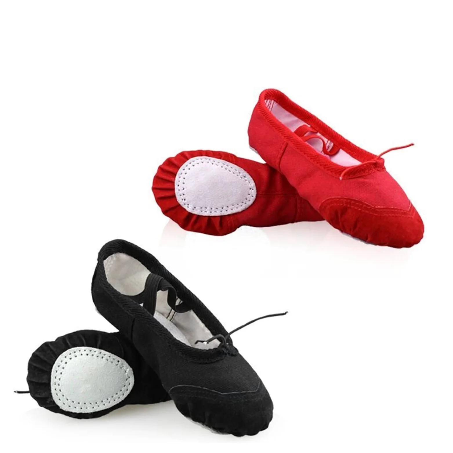 Zapatillas de Ballet Zapatillas de Ballet para niñas Zapatillas de práctica de Gimnasia Zapatillas de Baile de Ballet para niñas Zapatillas para niños pequeños (Color : Black-1, Shoe Size : 36) (Red