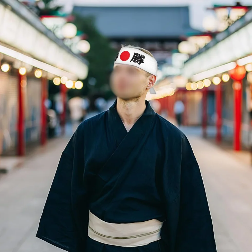 Banda para la cabeza de karate japonesa ninja para entrenamiento de artes marciales