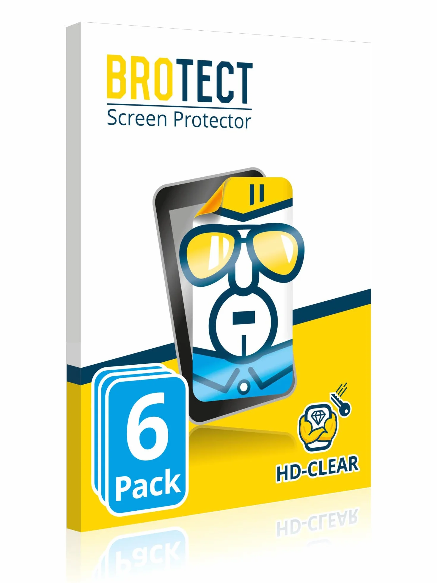 BROTECT Protector Pantalla para Casio G-Shock GBD-200 Protector Transparente (6 Unidades) Anti-Huellas