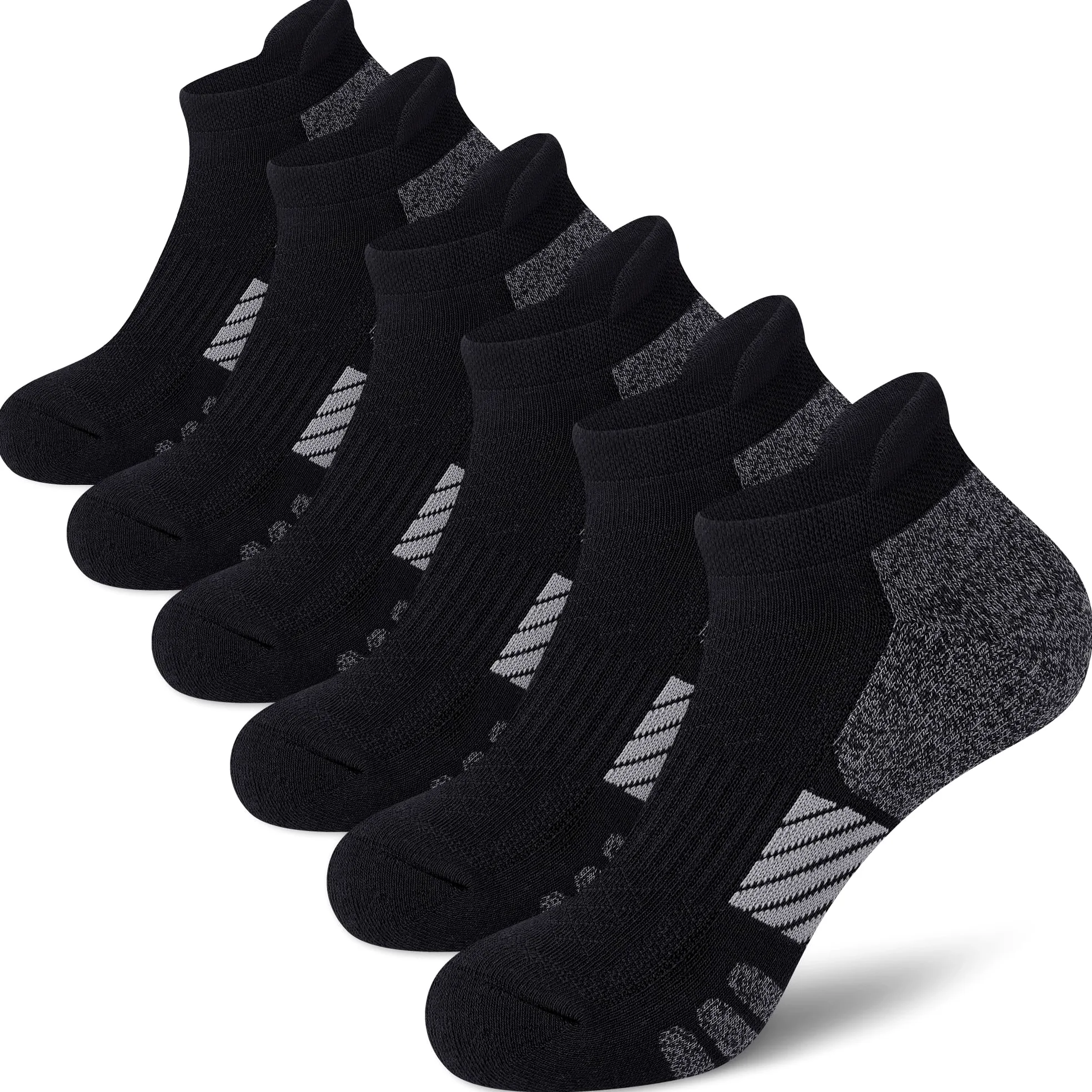 Calcetines tobilleros para mujer, antiampollas, transpirables, para correr, atléticos, acolchados, 3/6 pares