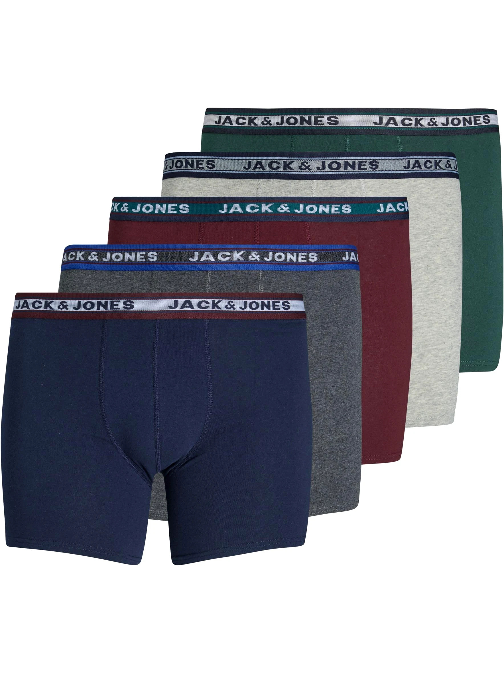 JACK & JONES Jacseth Solid Trunks 5 Pack Bóxer Hombre