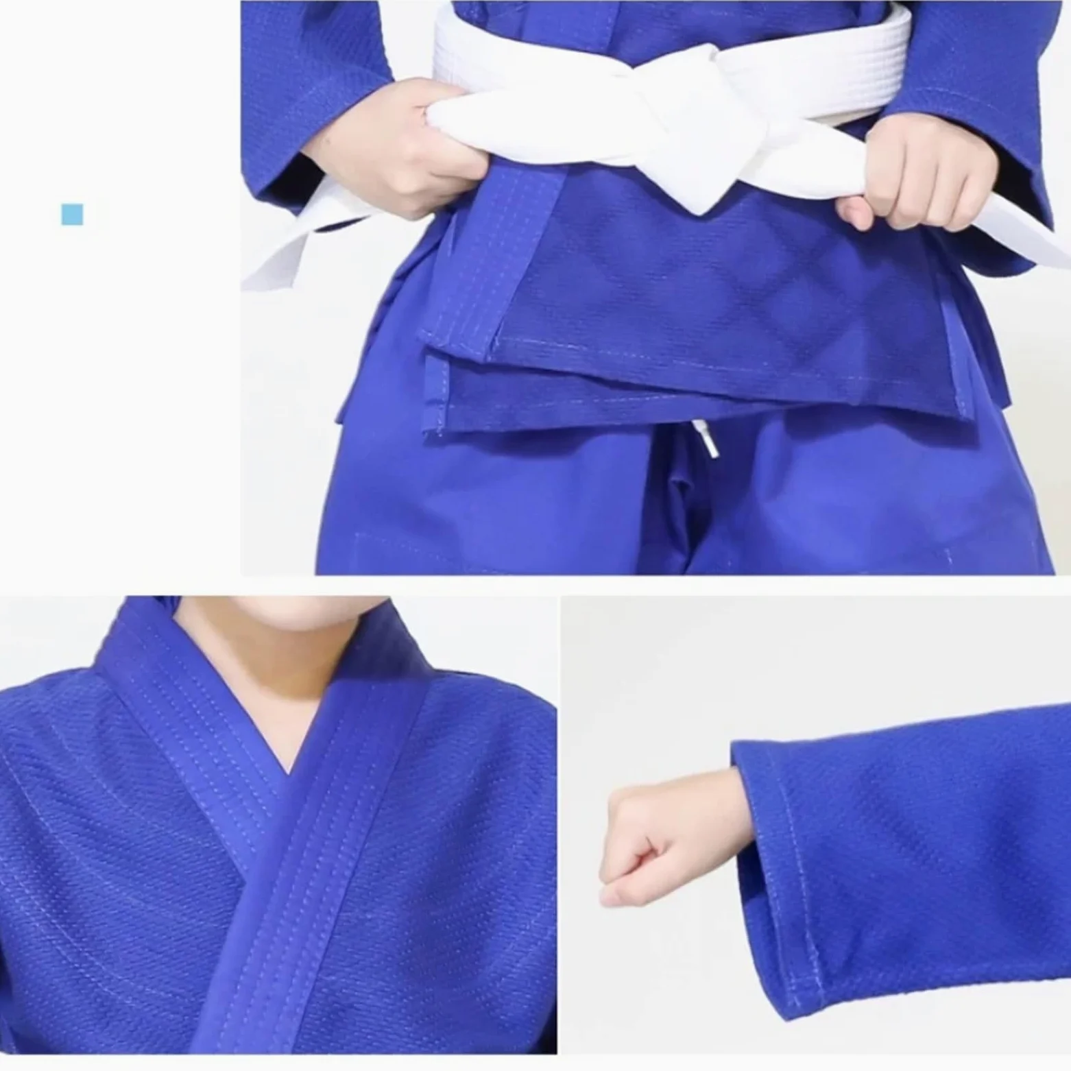 Traje De Judo Uniforme de artes marciales Judo Gi hecho profesional, Kimono blanqueado tejido único, perfecto for competición o entrenamiento con cinturón blanco