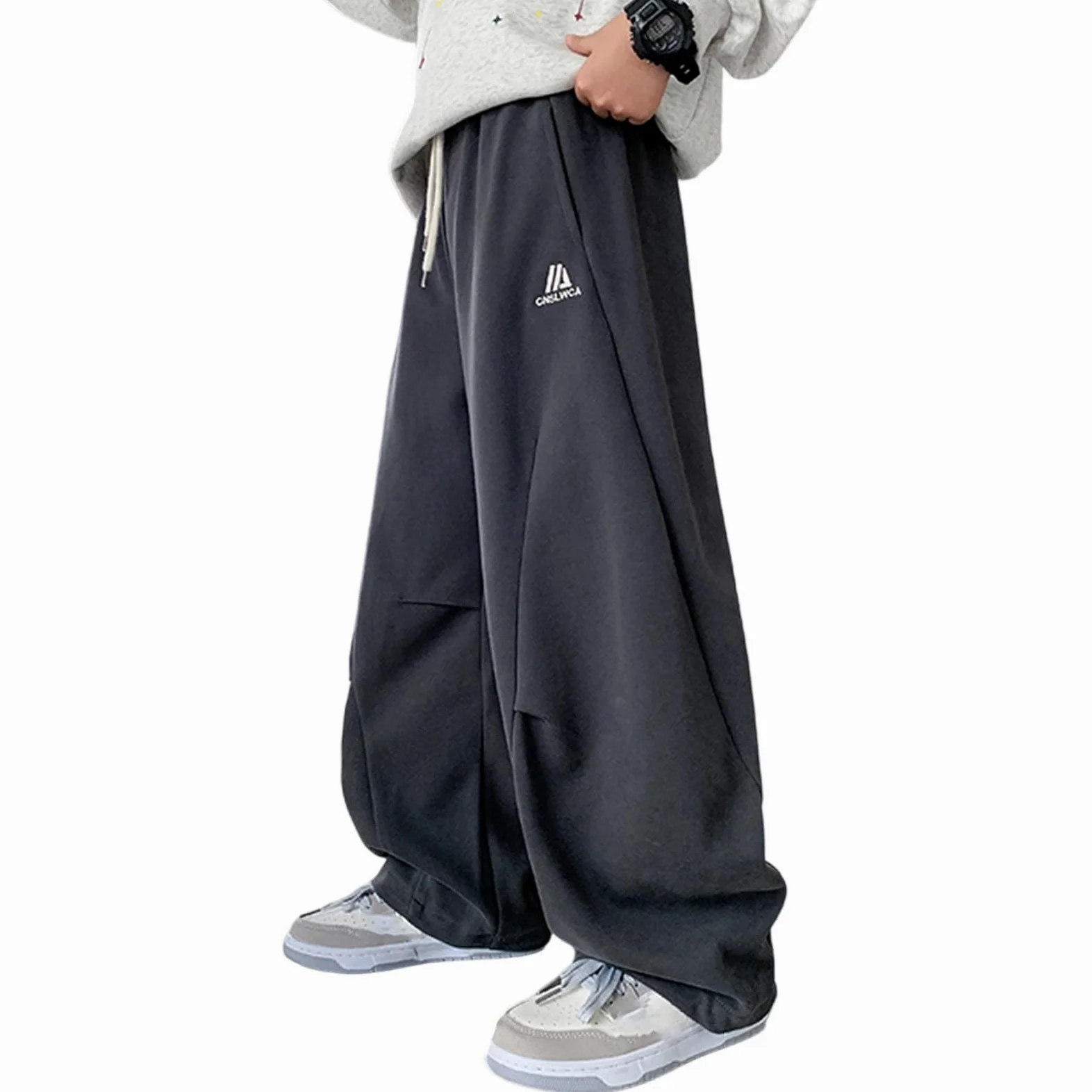 Pantalones Niño Baggy con Goma Elastico Elegantes Y Comodos | Pantalon Jogger Niño Cargo Deportiva Casual Colegio Holgaños Adolescente Chico Trousers