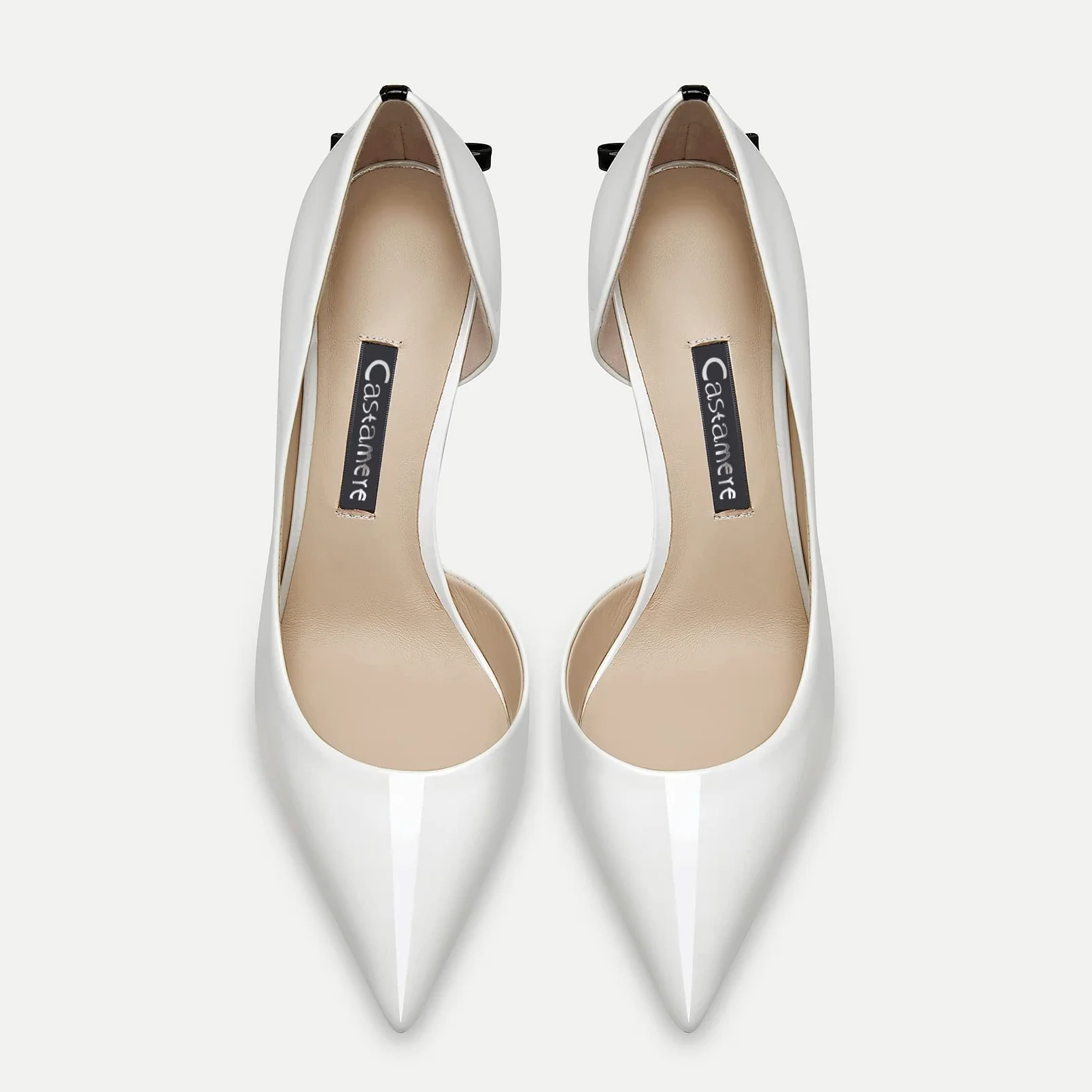 Castamere Mujer Alto High Aguja Heel Puntiaguada Punta Pumps Slip-on Nudo Arco de Boda Sexy Dress 8.5 CM Heels