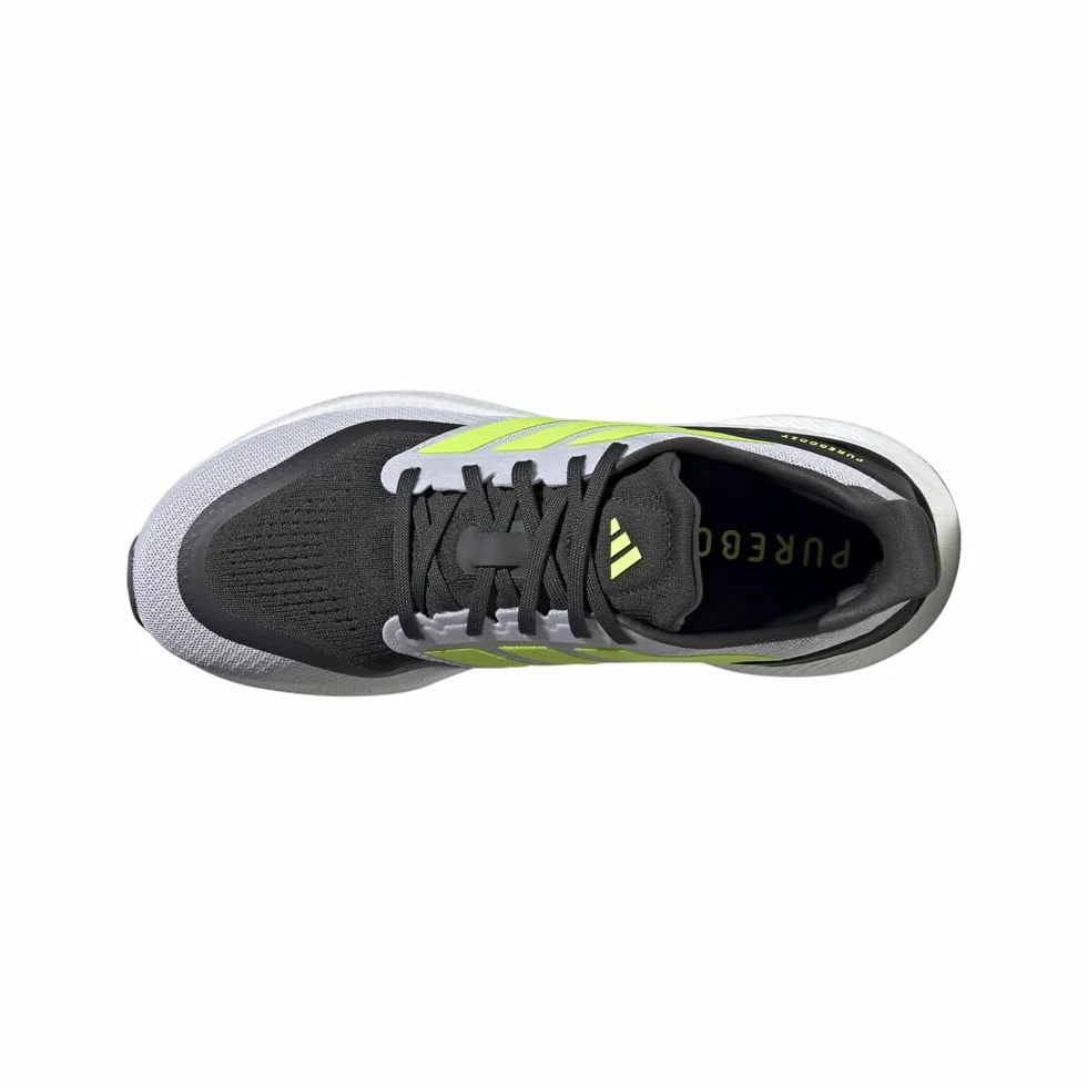 Adidas Men's Pureboost 5 Running Sneaker, Dash Grey/Lucid Lemon/Carbon, 11.5