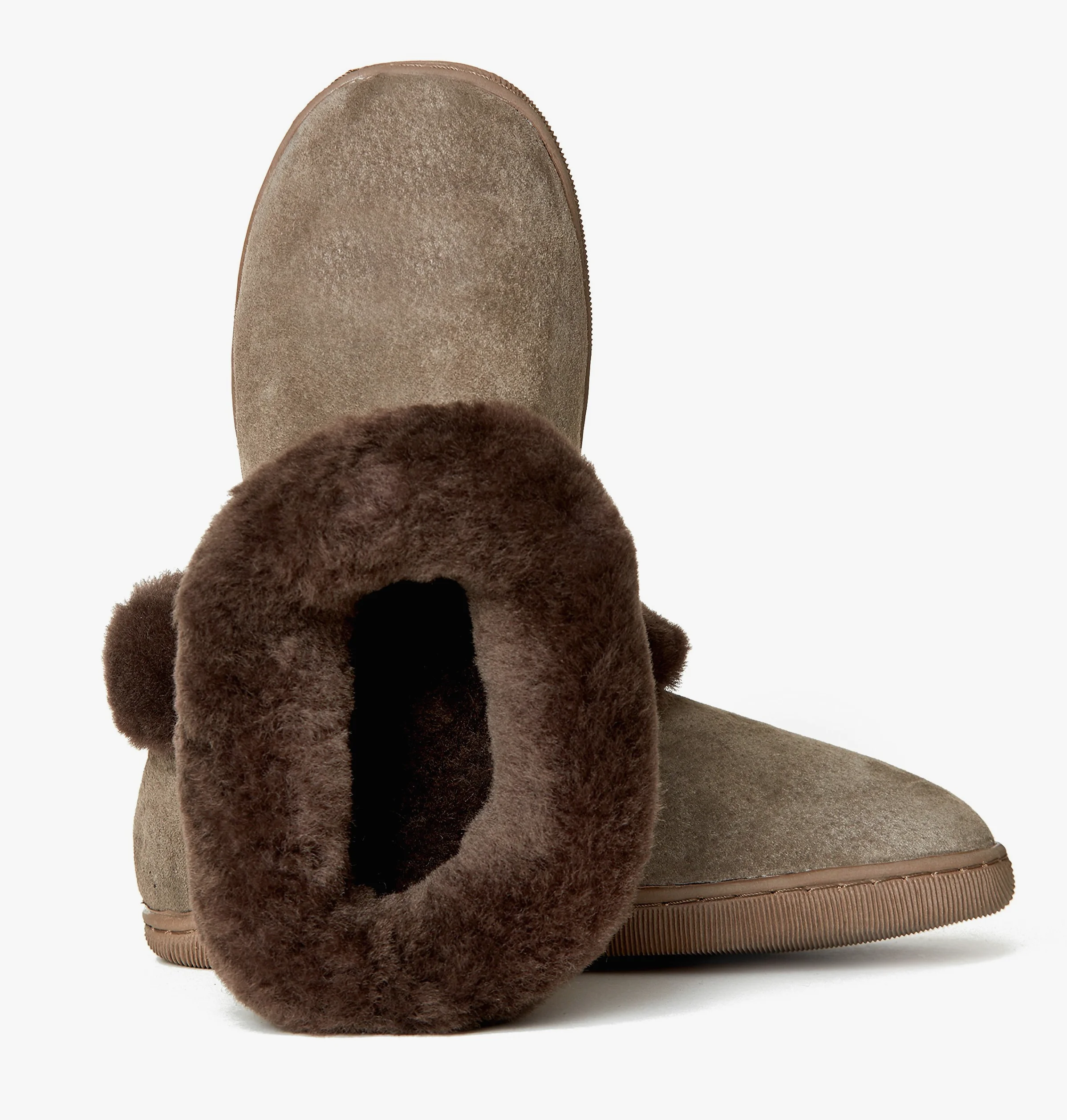 Reissner Lammfelle Zapatillas de casa de Piel de Oveja Creta