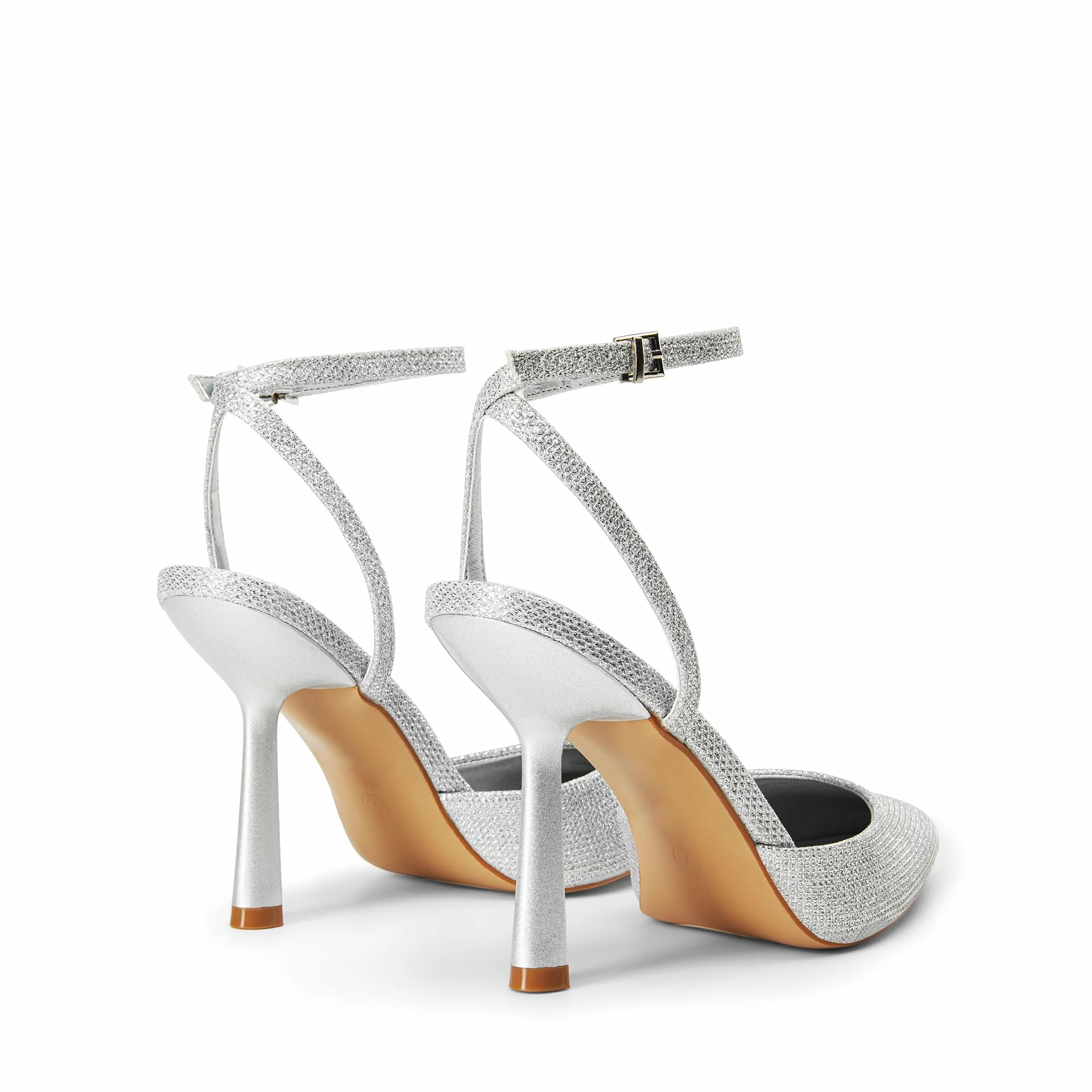 DREAM PAIRS Tacones Altos Punta Cerrada | Correa tobillo envolvente, plantilla suave, tacón 10cm, hebilla ajustable, talla media.
