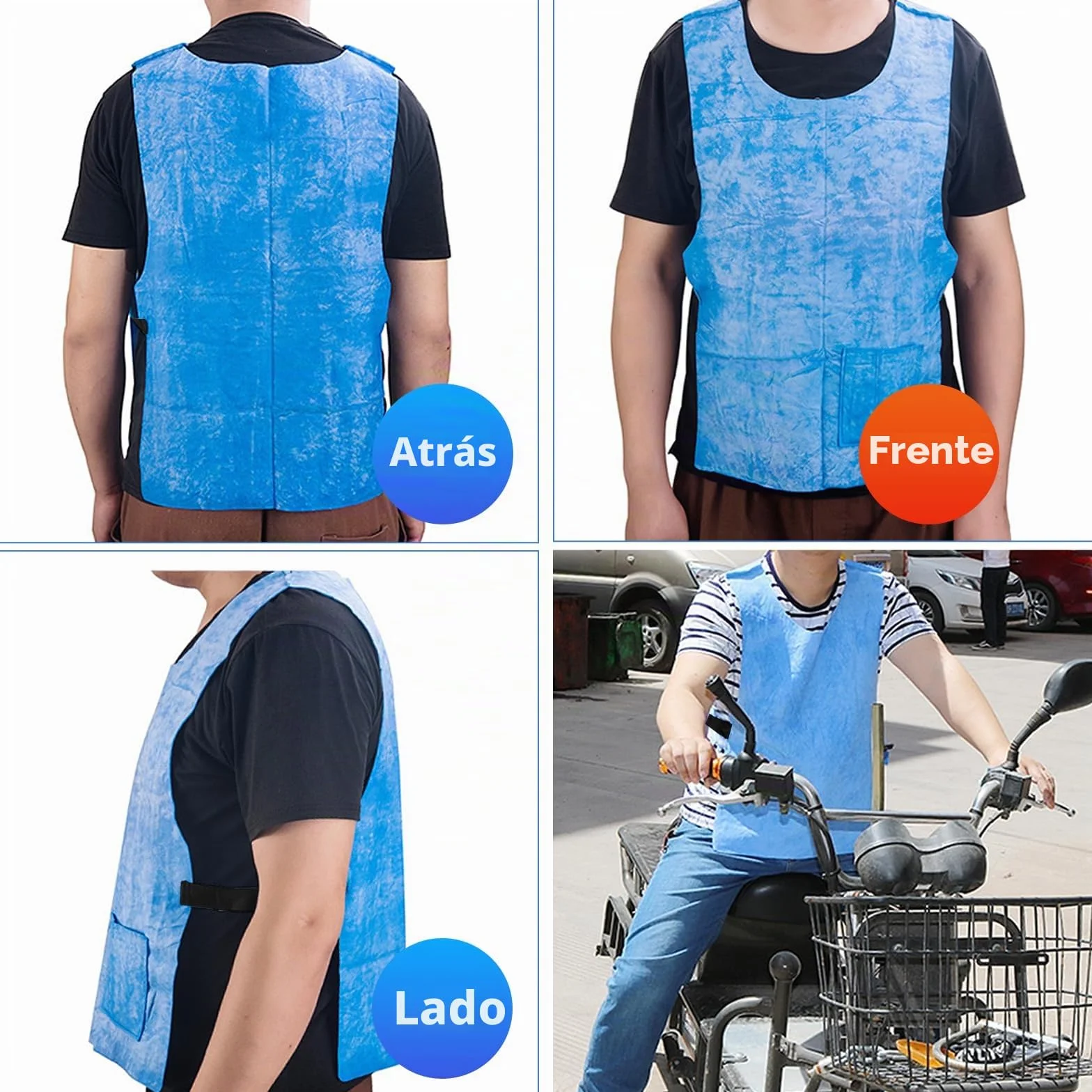 Chaleco refrigerante reutilizable para Hombres y Mujeres, chaqueta de refrigeración evaporativa de tejido PVA con ajuste ajustable para deportes al aire libre, senderismo y trabajo