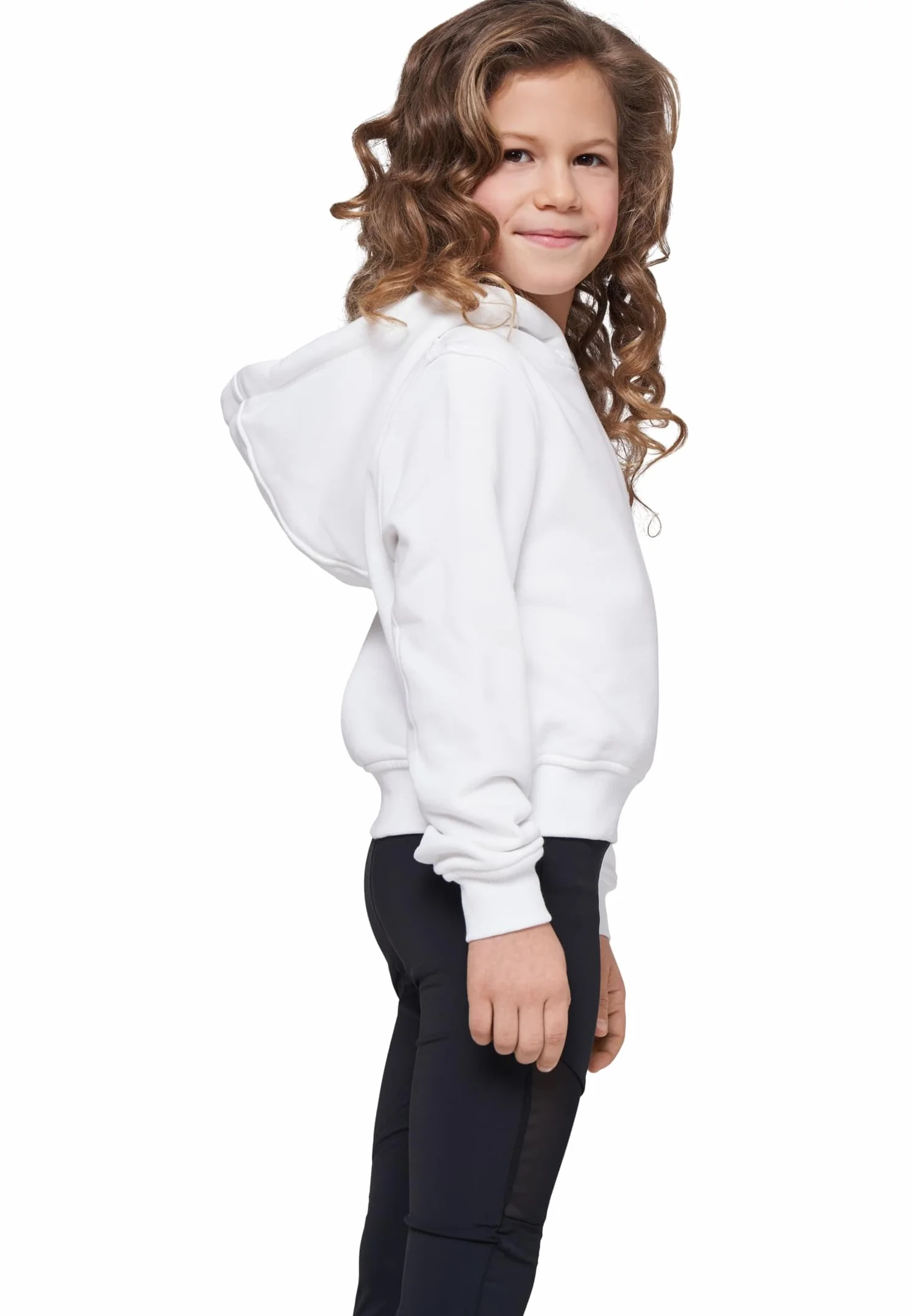 Build Your Brand Girls Cropped Sweat Hoody Sudadera con Capucha Niñas