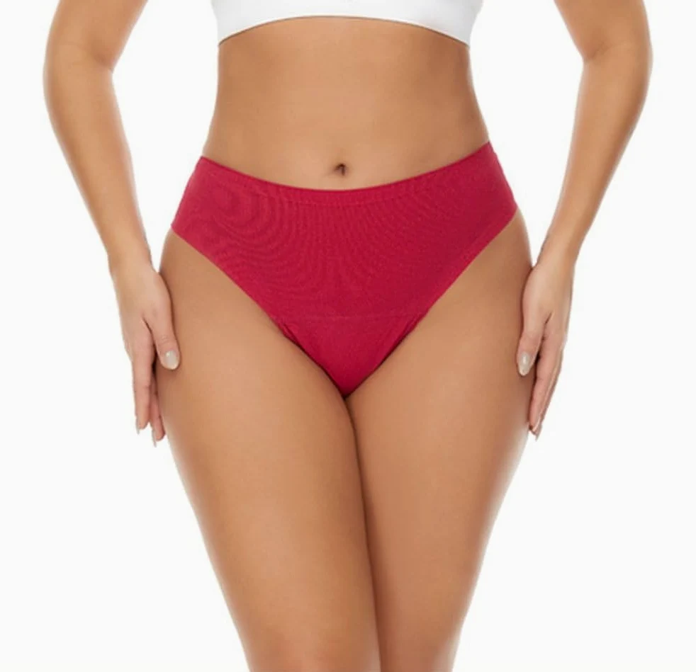 Bragas Menstruales para Mujer Bragas absorbentes a Prueba de Fugas de Cintura Media Ropa Interior Menstrual Bragas de algodón Con Protección para El Período Paquete de 5 Multicolor 4Xl