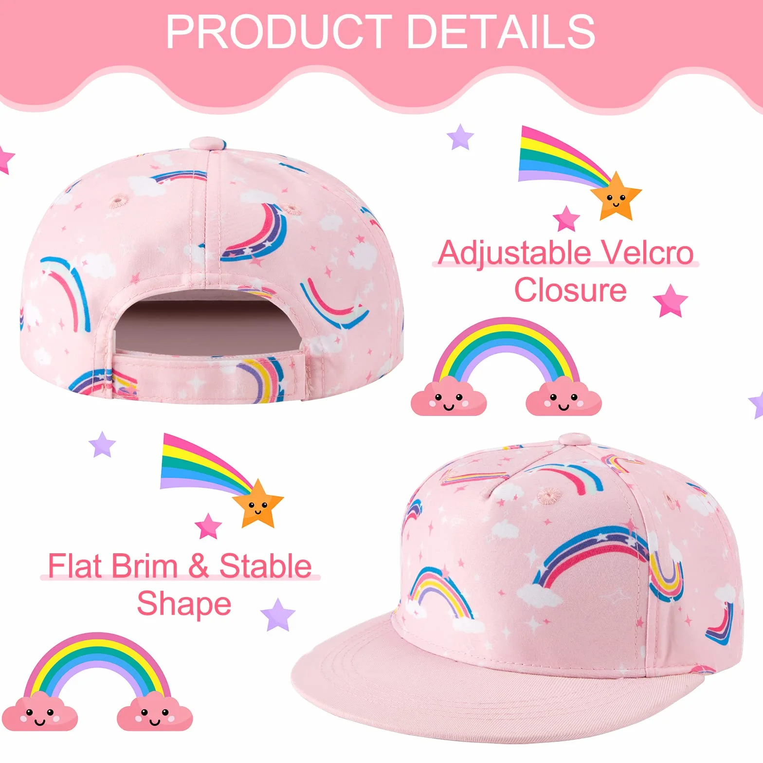 Tunejoy Gorra de Béisbol para Niños Algodón Ajustable Sol Deporte