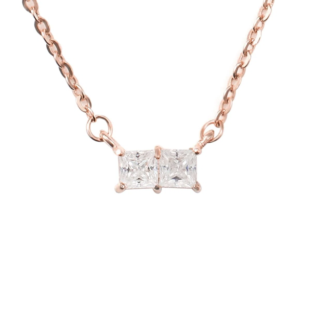 Epinki Collar Oro 9K/14K/18K para Mujer, Moissanita Colgante Sencillo Collares Joyería Cadena 45 CM