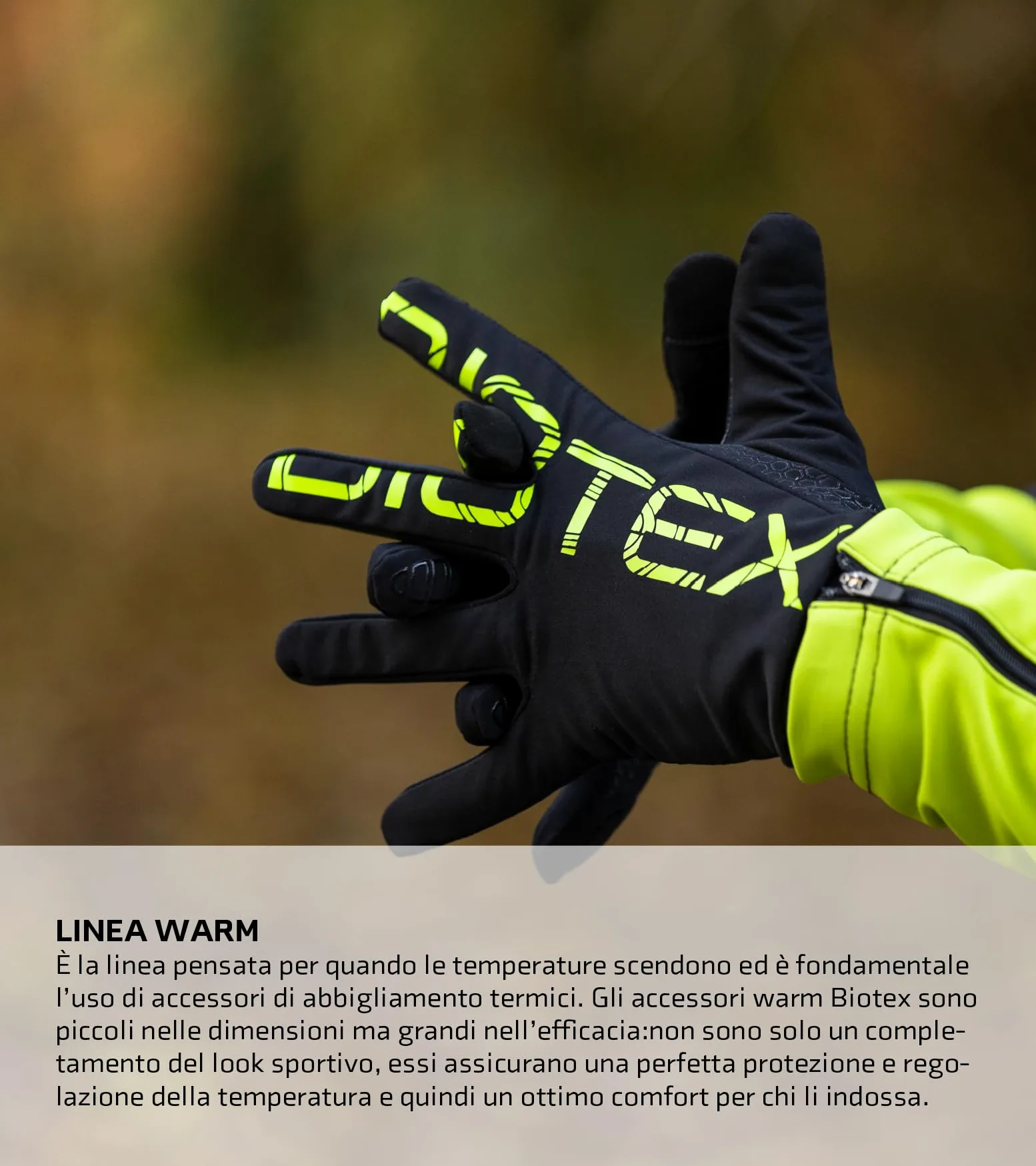 BIOTEX Guantes térmicos táctiles para invierno, con tecnología táctil, ropa interior técnica deportiva, ideal para ciclismo, MTB, correr y caminar