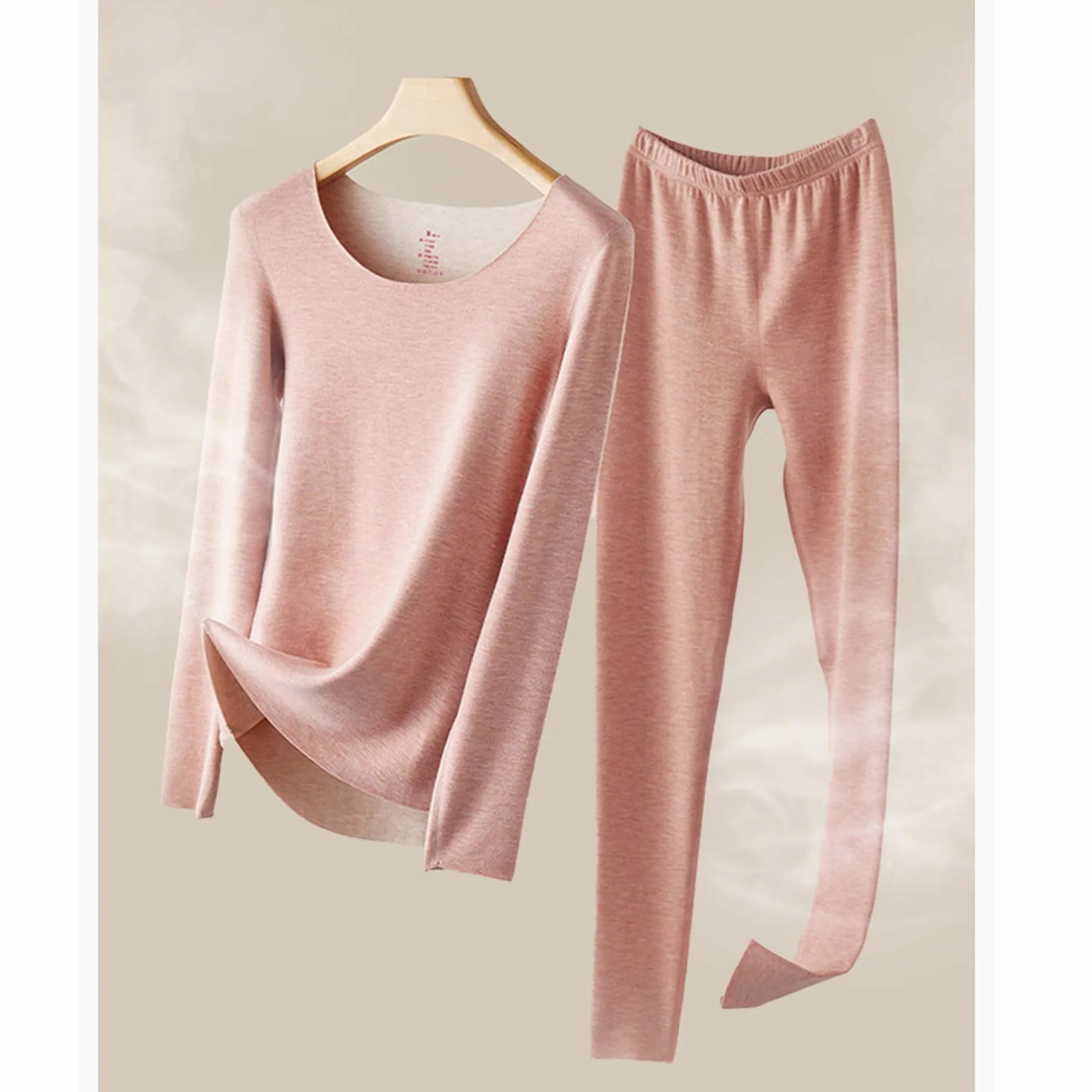 Bestgift Conjunto de ropa interior térmica para mujer, con calefacción acolchada y gruesa