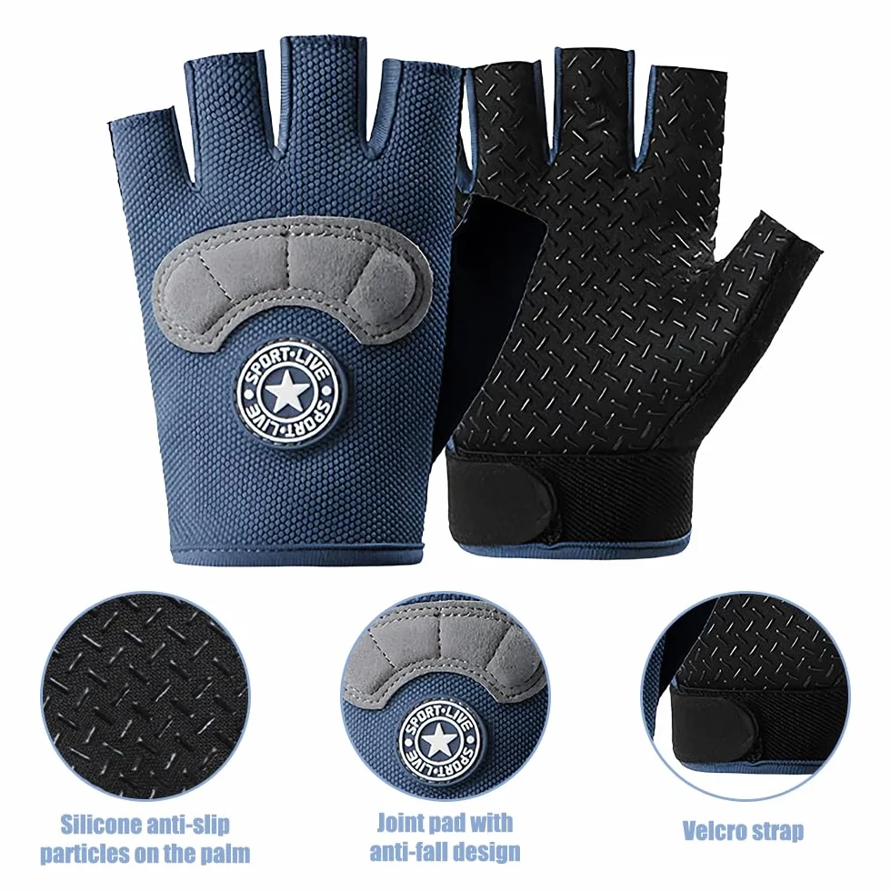 Guantes de Ciclismo para Niños de 7 a 12 Años, Antideslizantes, Transpirables, Absorción de Golpes, Guantes Bici Niño de Medio Dedo, para Ciclismo, Patinaje, Escalada(Rosa)