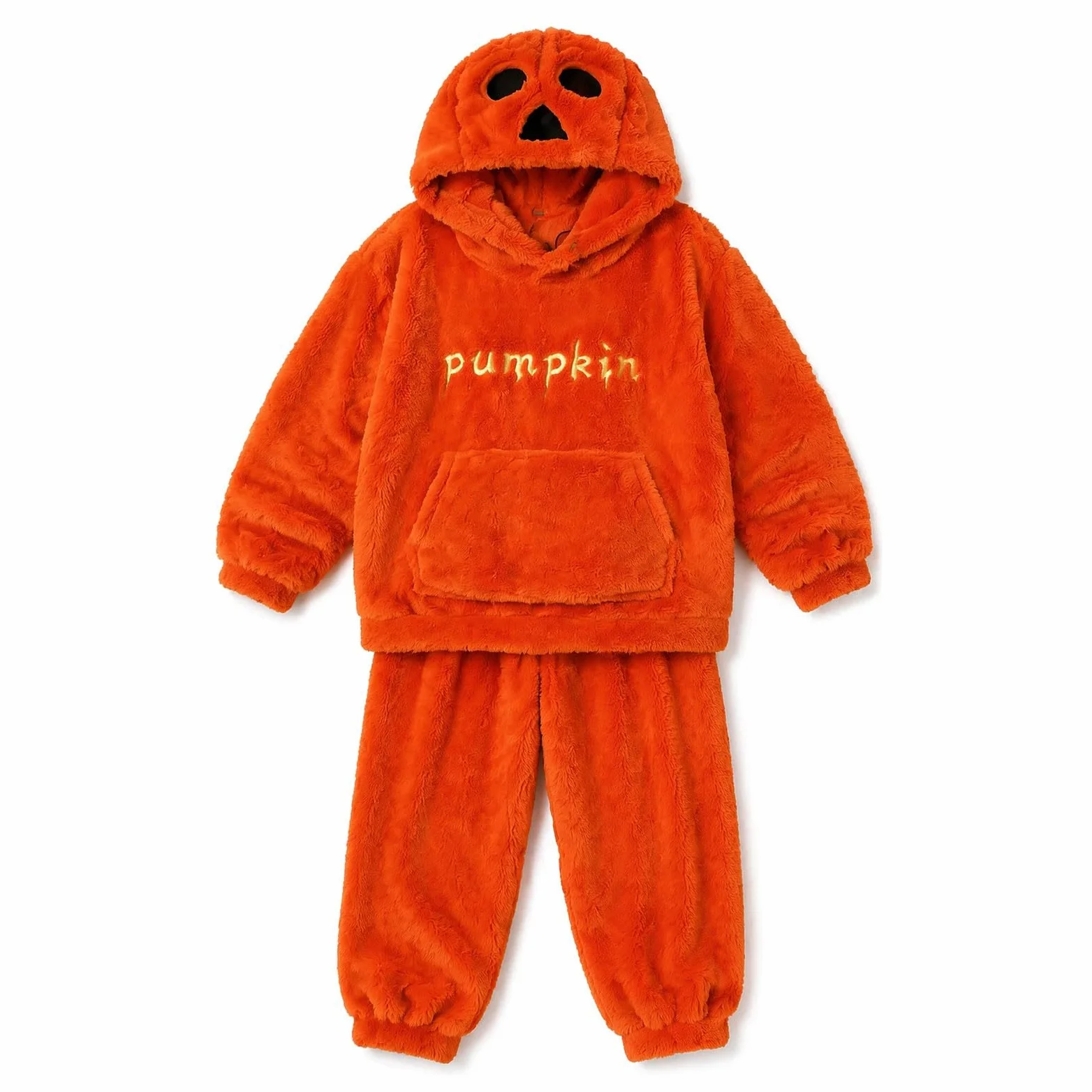 Conjunto de pijama para mujer, talla grande, disfraz para mujer, Halloween | Conjunto Oversize con diseño de calabaza casual para disfraz de Halloween Chic y Elegant Pijama polar térmico