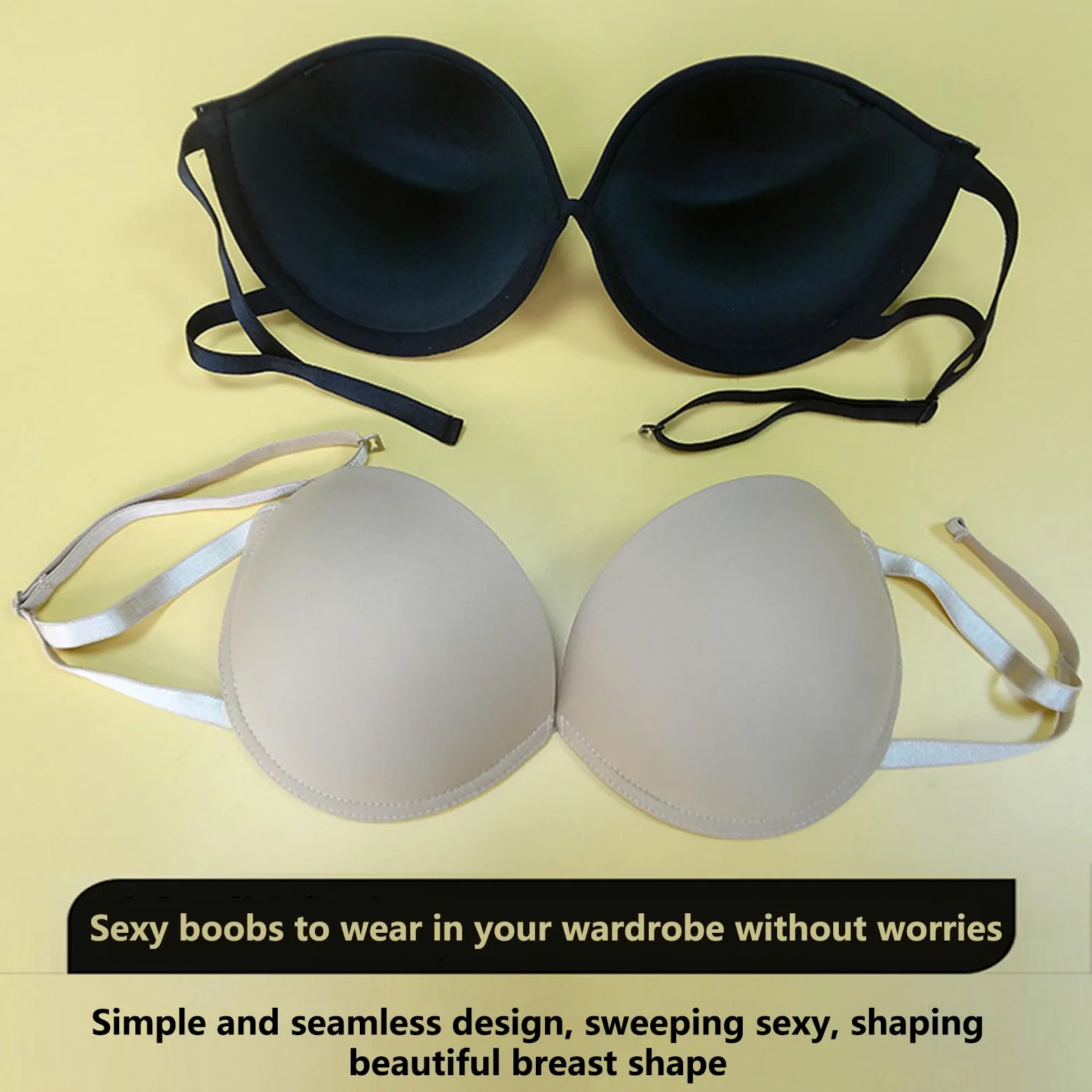 Almohadillas de sujetador sin costuras elevación natural una pieza Parche pecho autoadhesivo fruncido Push-up esfuerzo Comodidad invisible Rojo-A