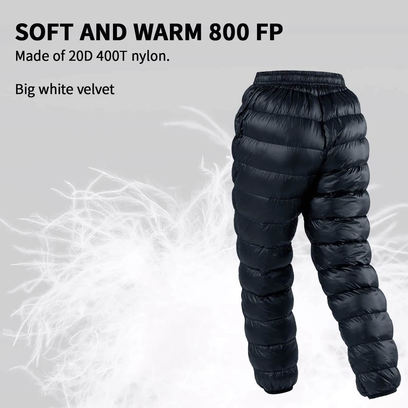 Naturehike Pantalones de plumón de Ganso Pantalones Térmicos Mujer Hombre Pantalones de Esquí Pantalones de Nieve Pantalones de Invierno Cálidos Impermeables