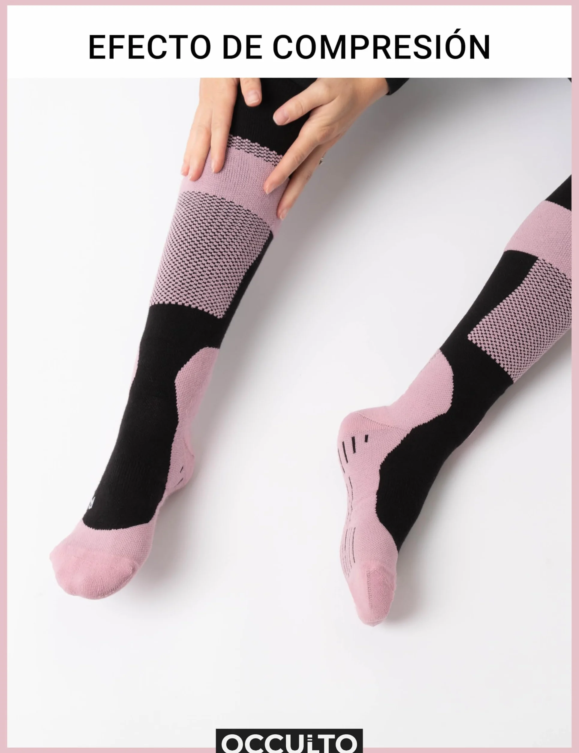 Occulto Calcetines de Esquí de Compresion para Mujer & Hombre 2 pares (modelo: Taylor)