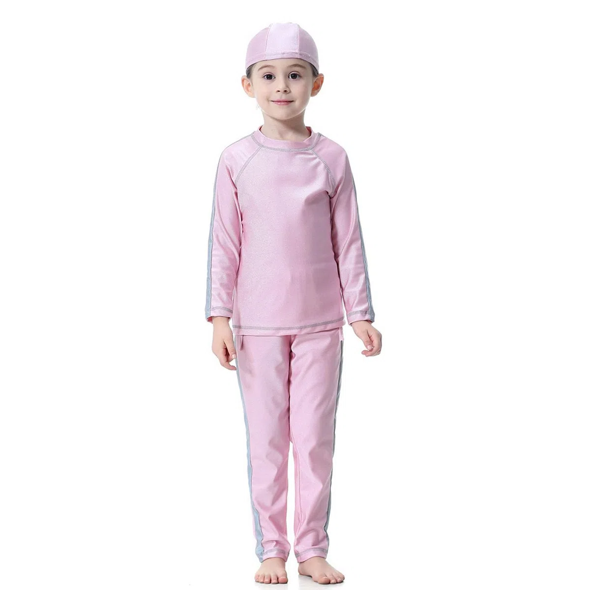 Bikini para niña adolescente con falda para niñas. Traje de baño con cobertura completa: camiseta de natación de manga larga y bañador para playa y piscina