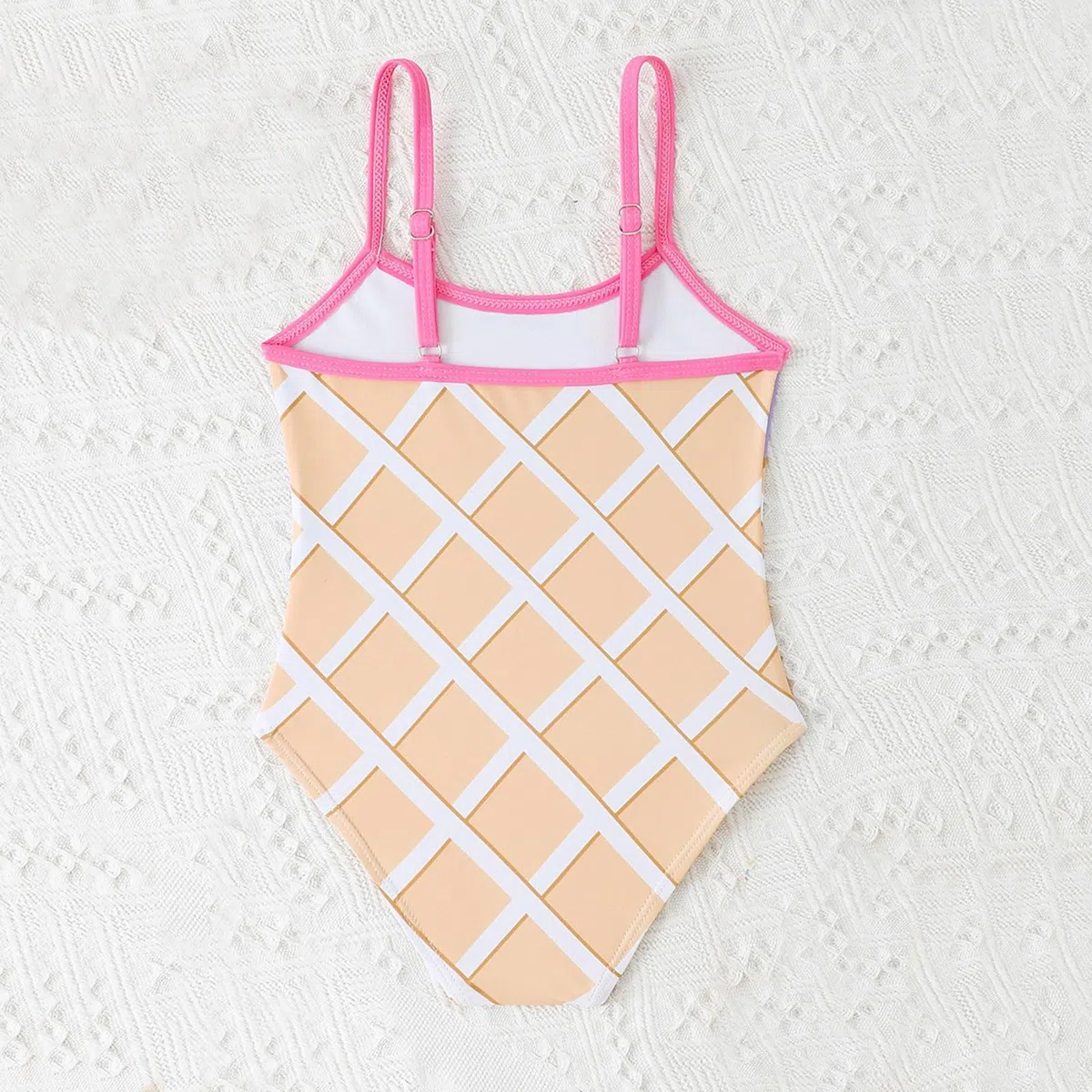 Generisch Bañador para niña Sunny con bonito estampado de flores, ideal para niños pequeños, niños y adolescentes, perfecto para la playa y la piscina en verano.