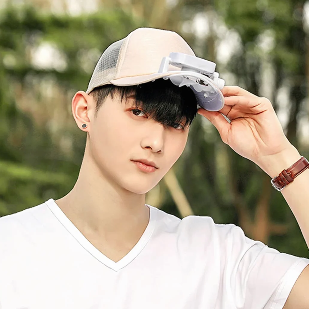 BOTOWI Gorra de béisbol unisex con ventilador solar, protección UV de verano para mujeres/hombres, sombreros de pesca para correr, alimentación solar/carga USB, beige, talla única