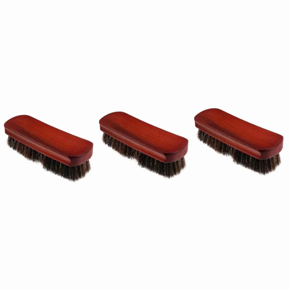 VALICLUD 3piezas Cepillo De Limpieza De Zapatos De Madera Cerdas De Crin De Caballo Herramienta Práctica para Pulido para Calzado y Accesorios