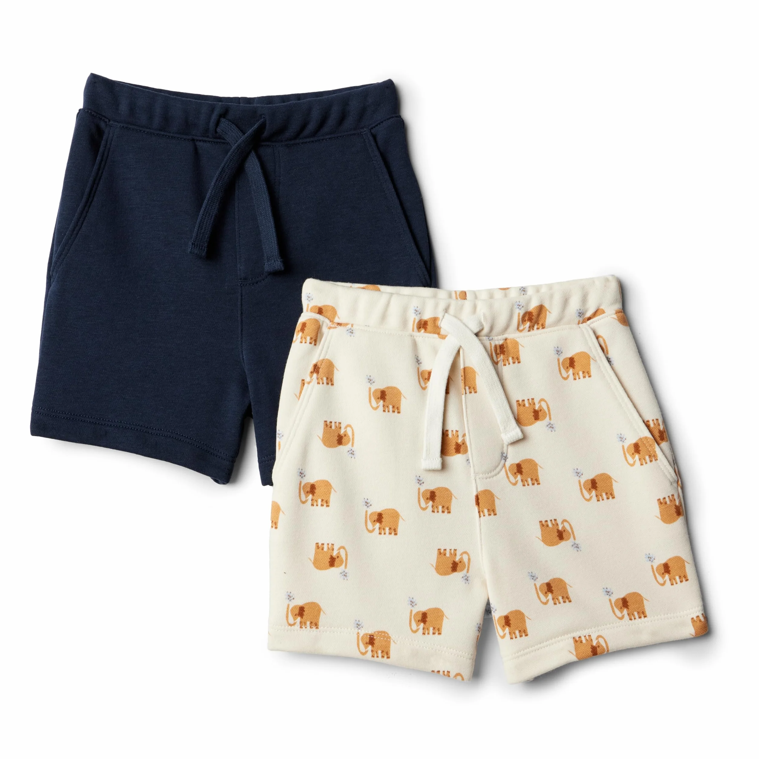 Amazon Essentials x Sofia Grainge Pantalones Cortos de Felpa Francesa de Punto sin Cordones Bebé-Niños, Pack de 2