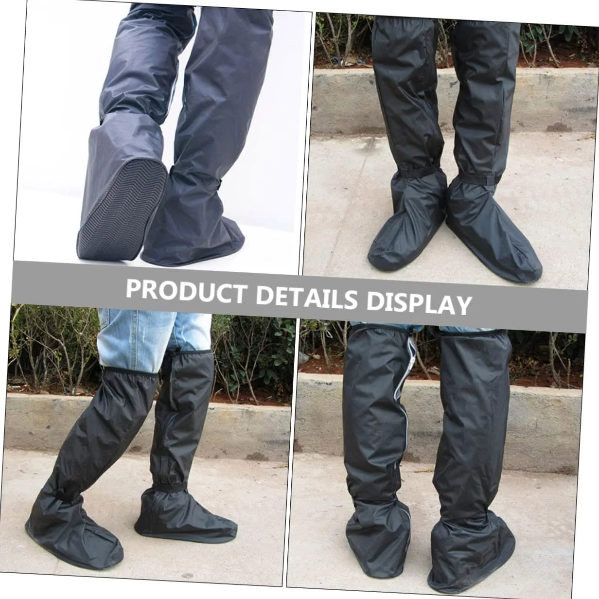 Beavorty Botas De Impermeables Cubrezapatos Protector Antideslizante Reutilizables y Plegables para Diario o Condiciones Húmedas