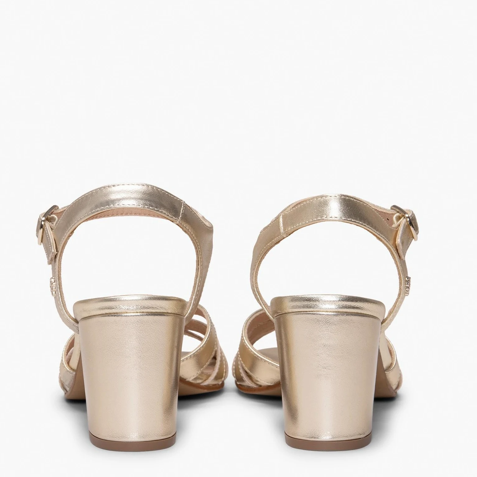 miMaO. Sandalias de vestir de tacón ancho y plantilla de gel. Diseñado y Fabricado en España