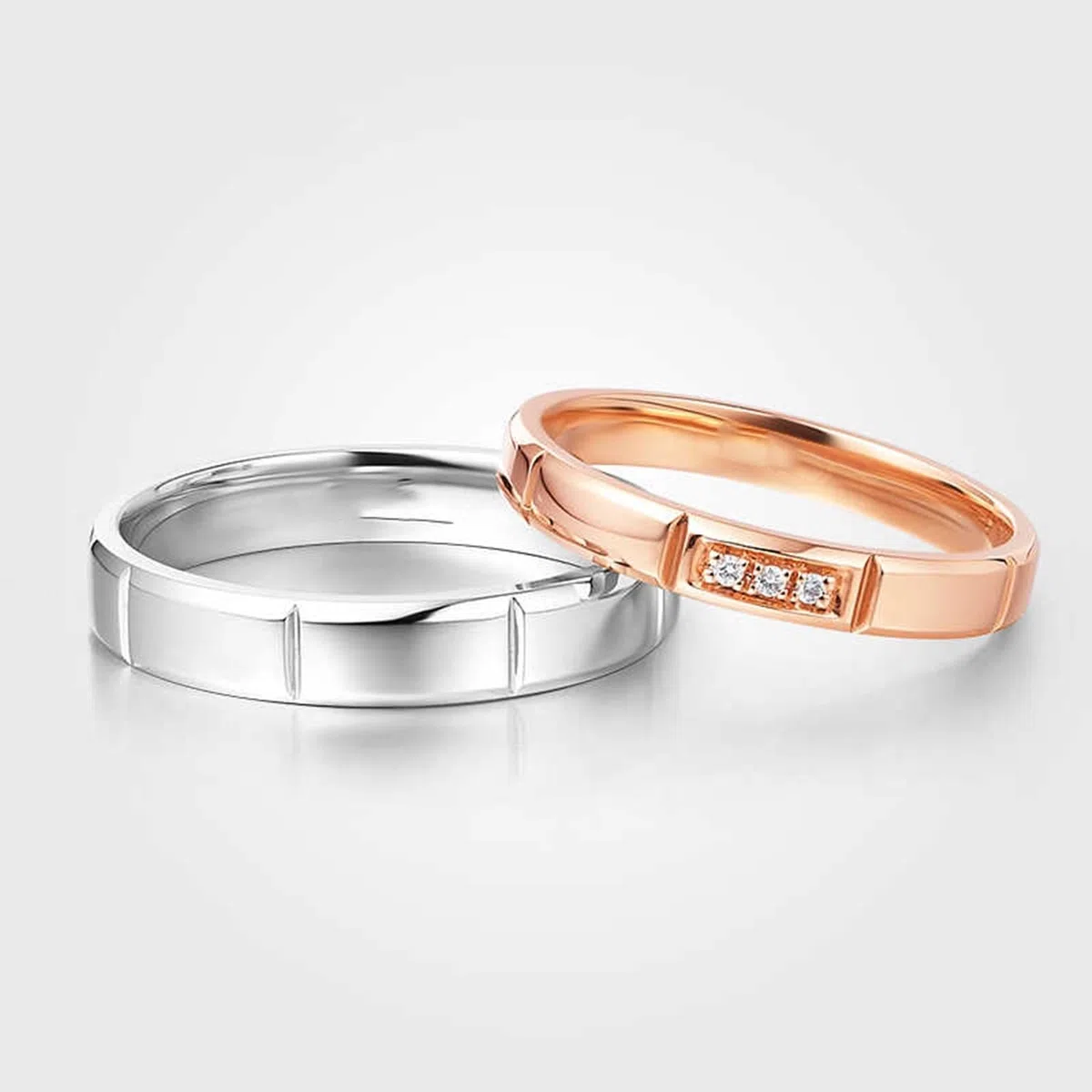 Anillo para hombre de oro auténtico, 3,8 mm, anillo de compromiso de oro auténtico 375, apto para hombres, talla 52 (16,6)